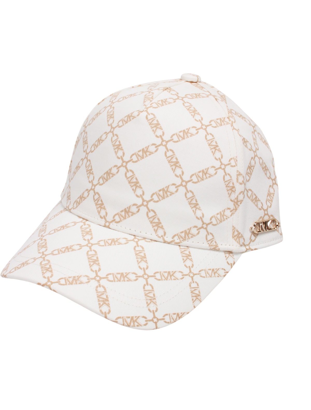 Кепка с бежевым принтом