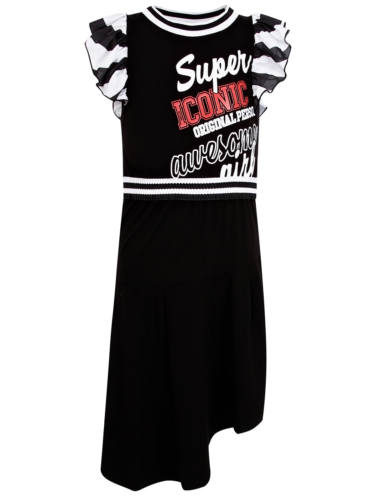 Платье с текстовым принтом