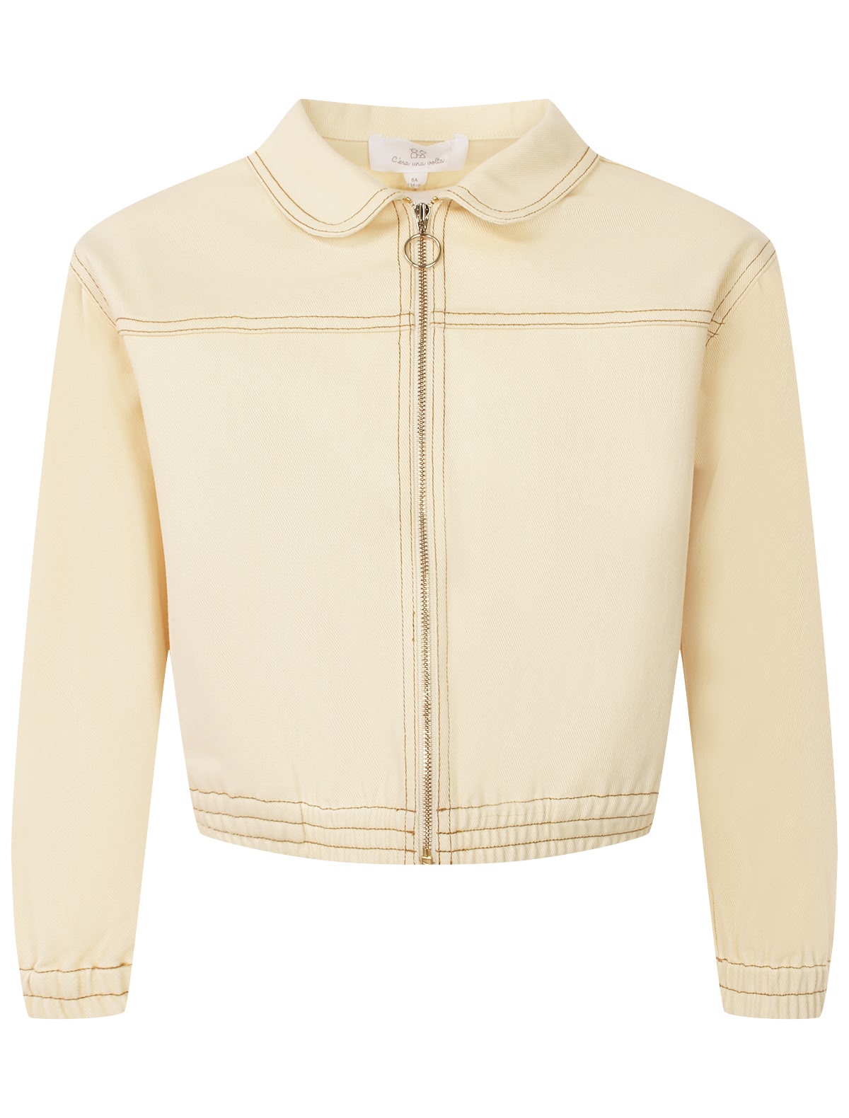 Кремовая куртка из денима