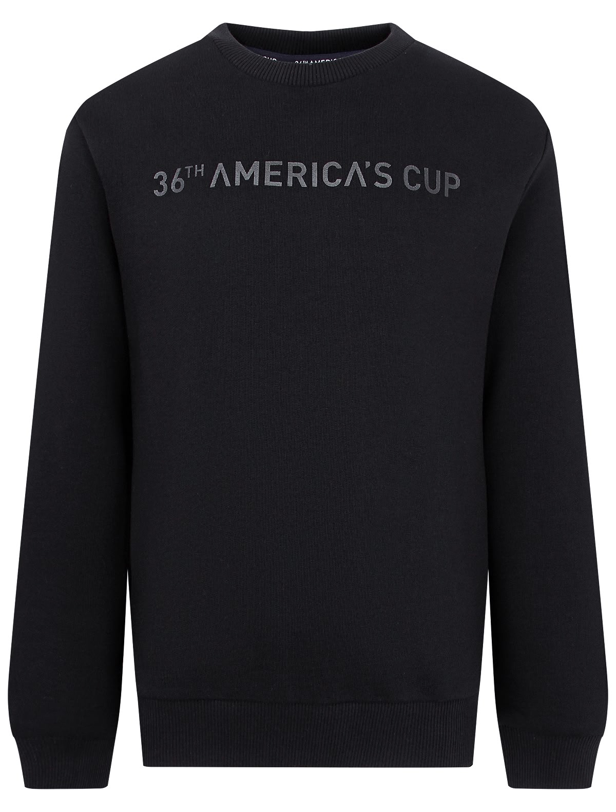 Черный свитшот с текстовым принтом на груди