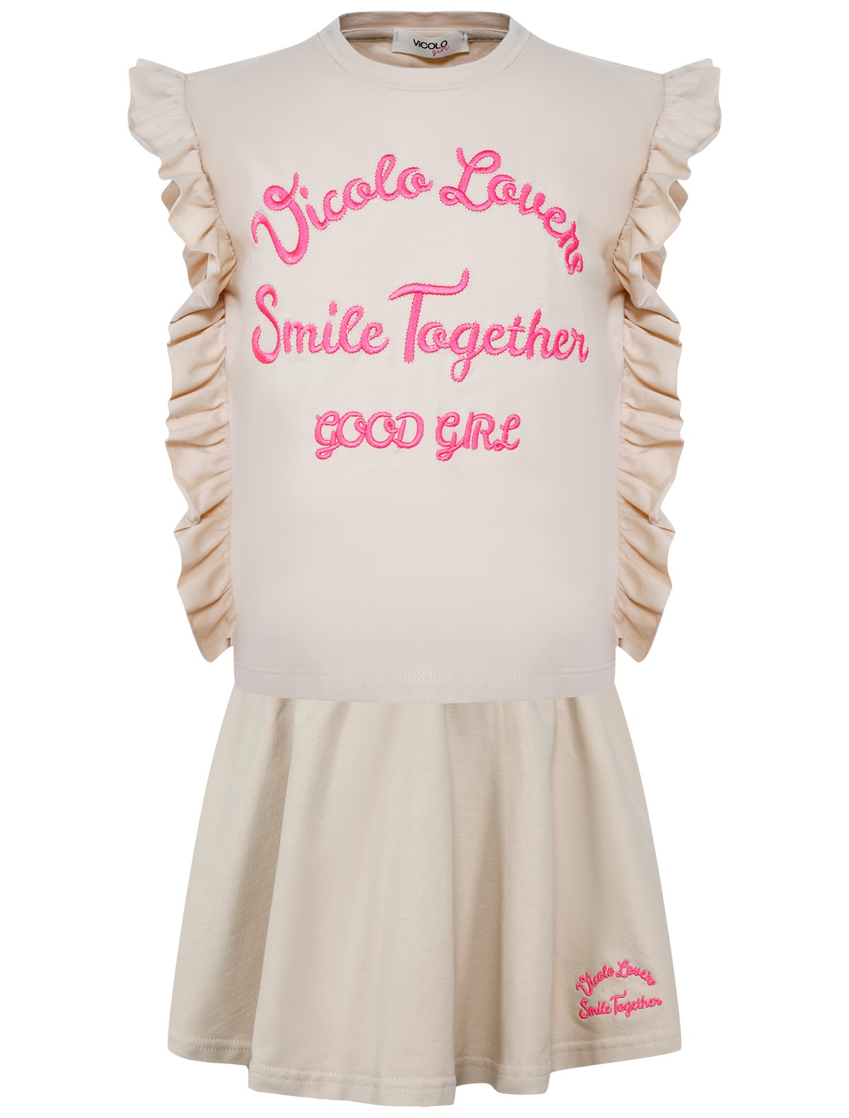 Комплект из шорт и топа с оборками