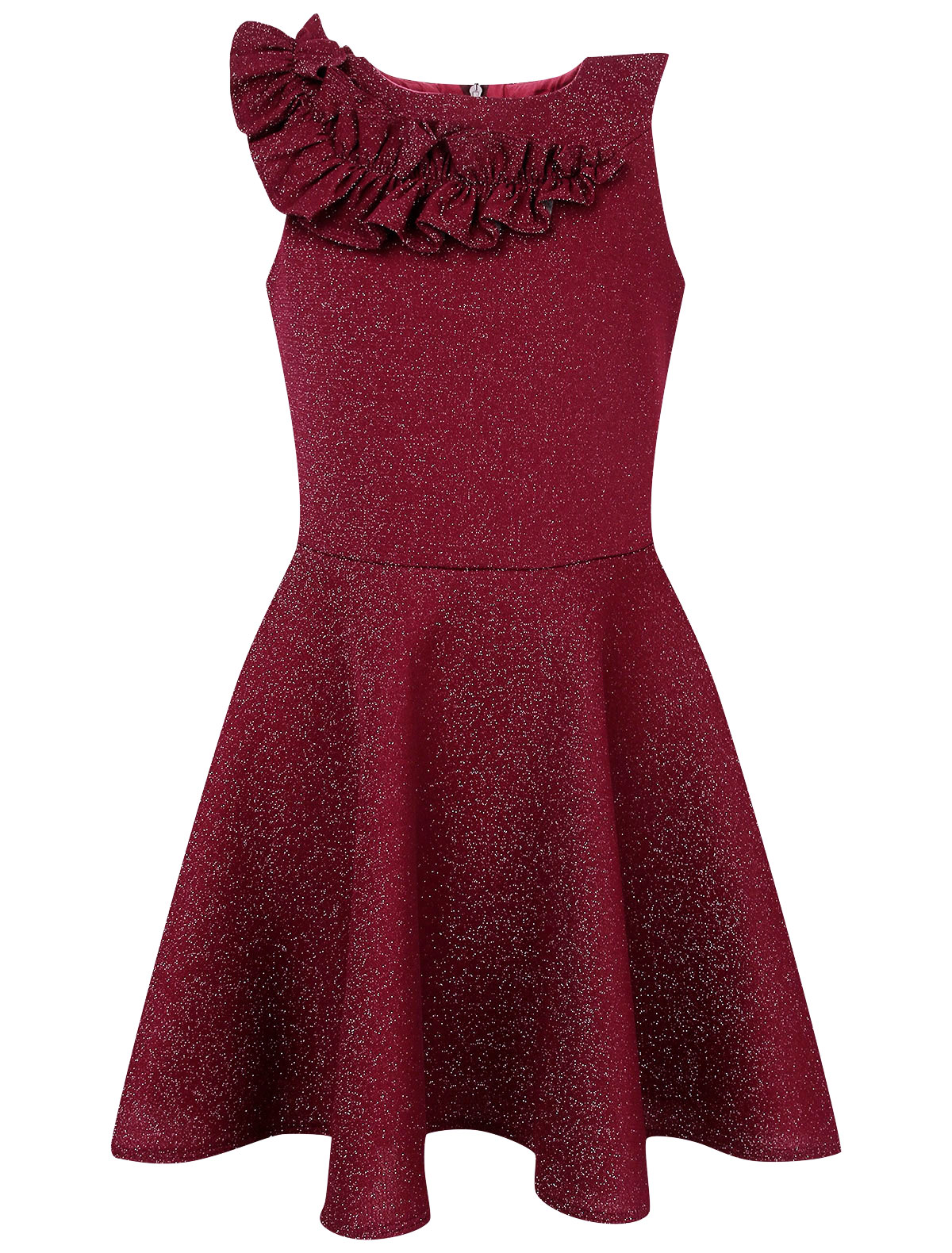 Платье с оборкой без рукавов