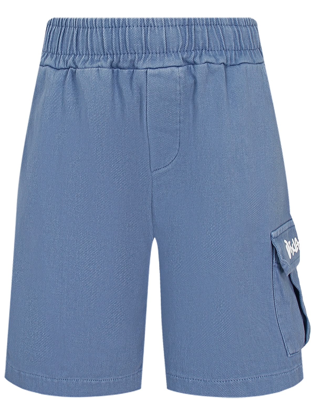 Синие шорты с накладными карманами