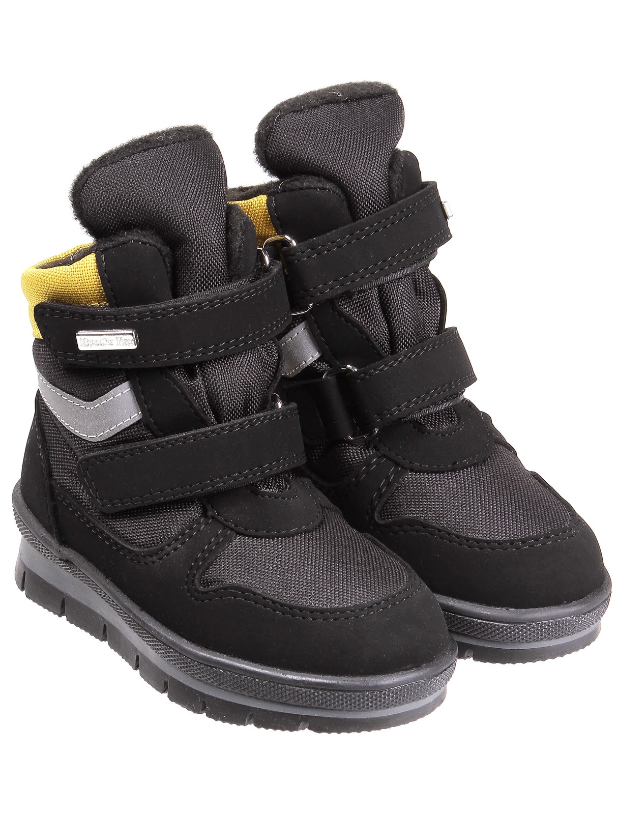 Ботинки утепленные с текстильными вставками