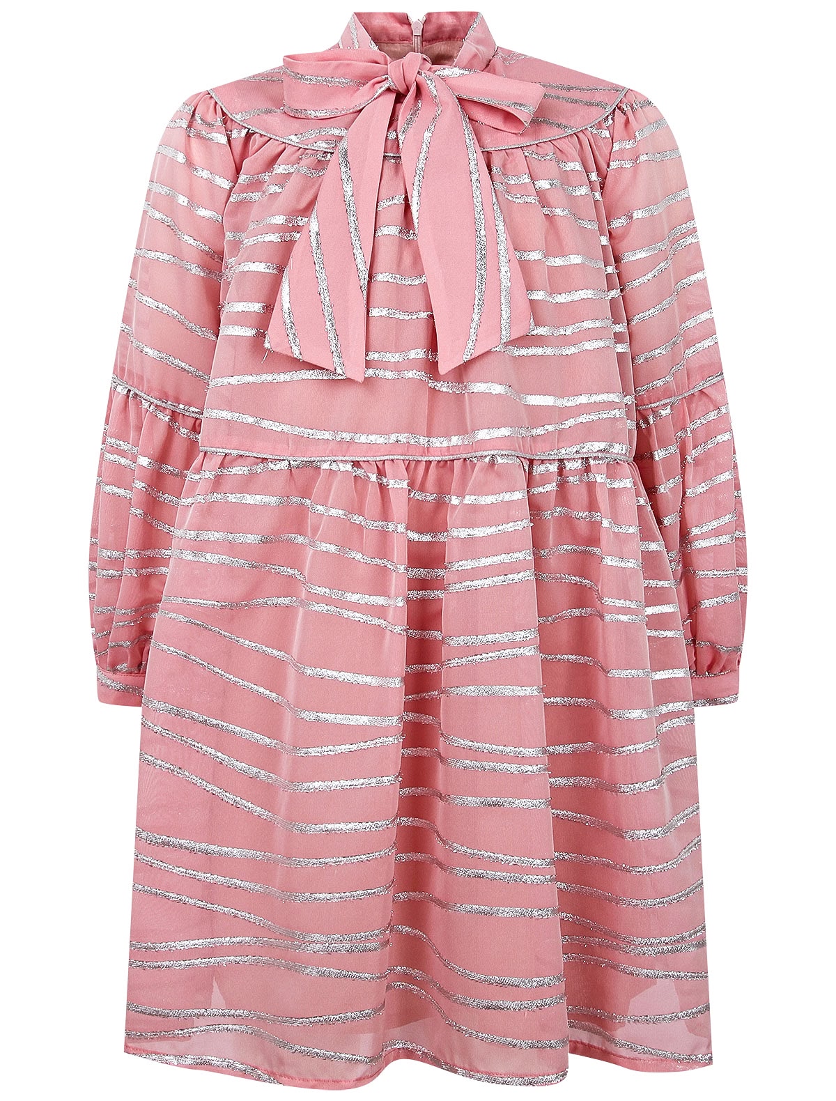 Розовое платье свободного кроя