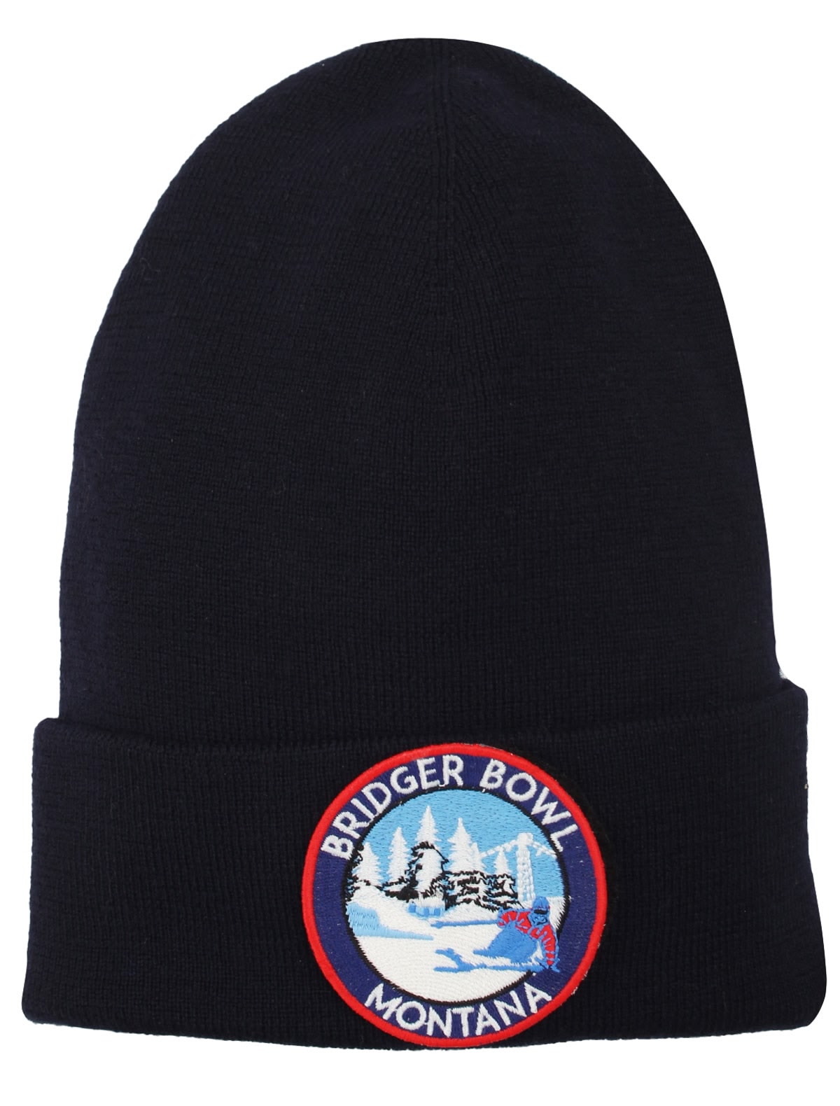 Тёмно-синяя шапка из шерсти