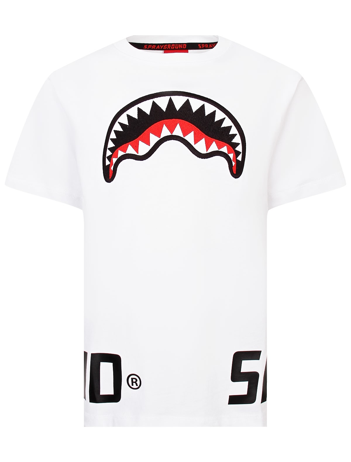 Белая футболка с принтами