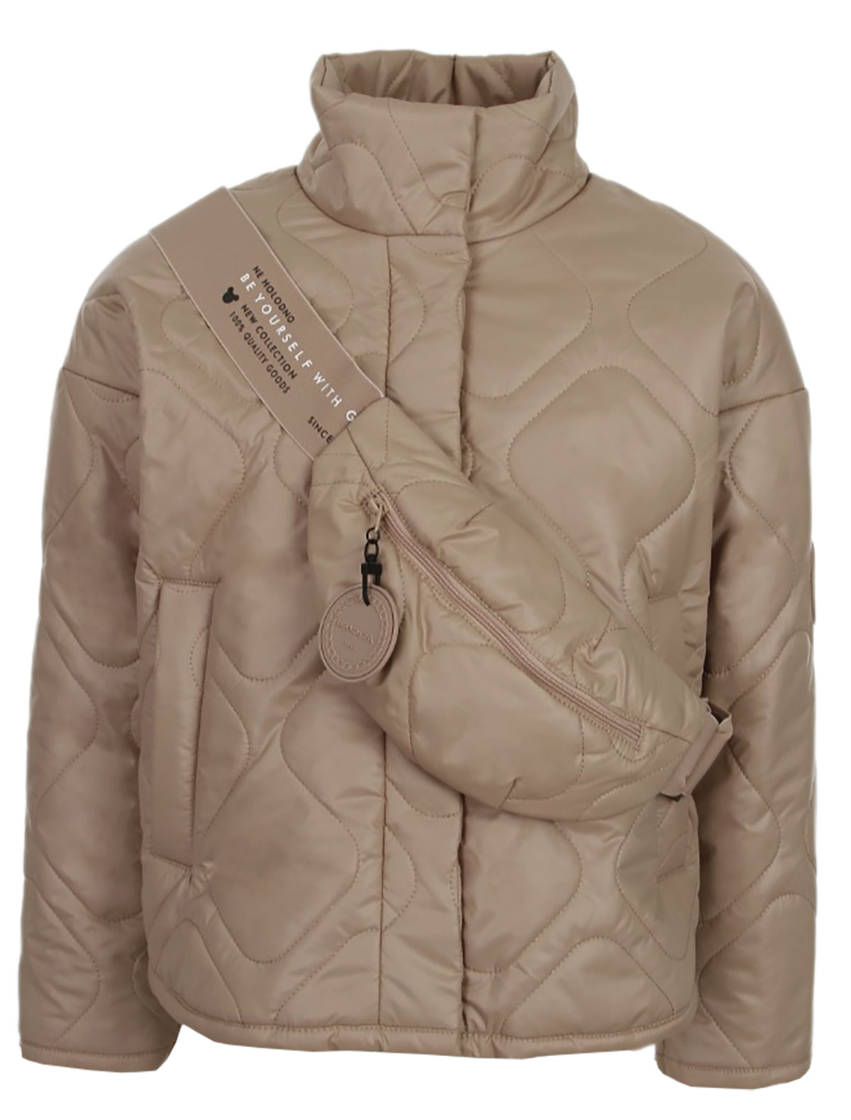 Куртка с сумкой песочного цвета