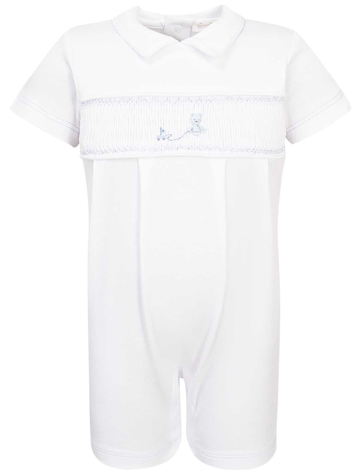 Белый  хлопковый боди с принтом "мишки"