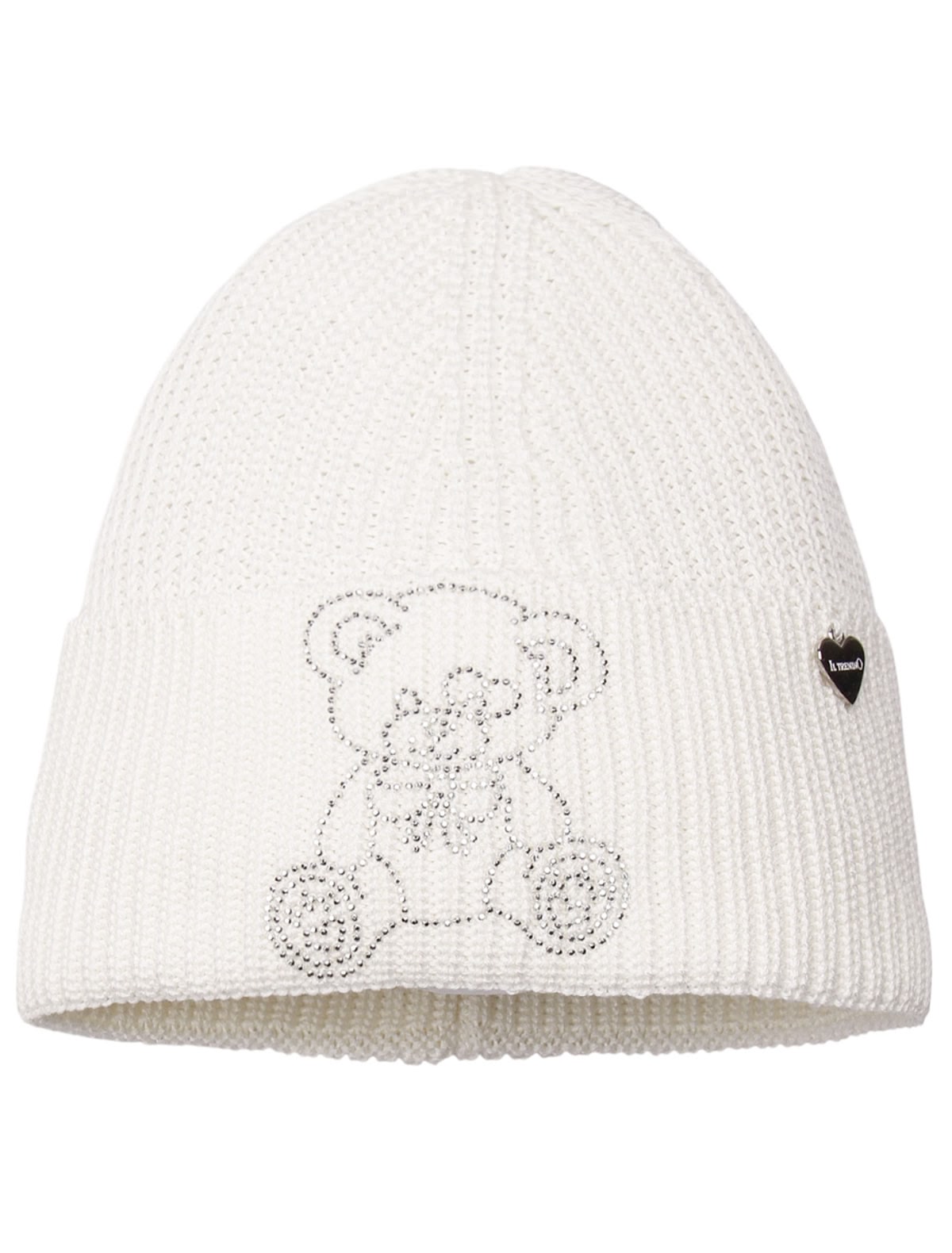 Молочная шапка с мишкой