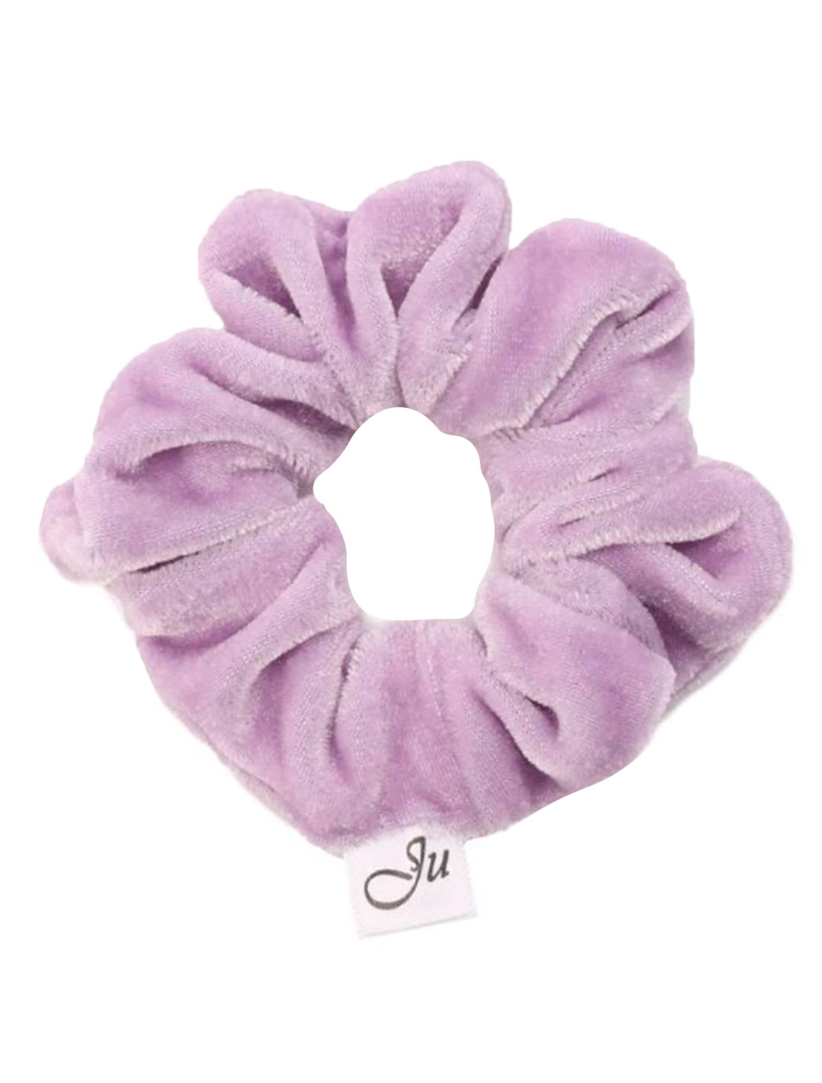 Бархатная сиреневая резинка для волос