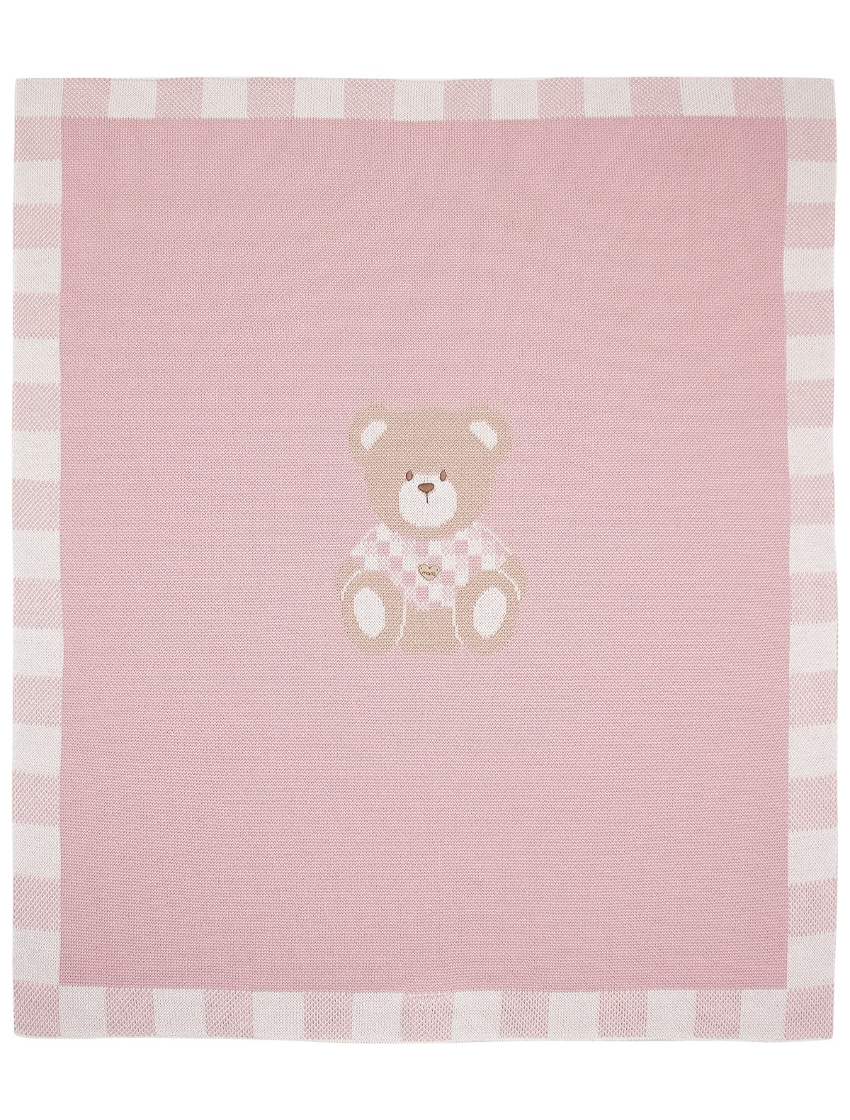 Розовый плед с медведем