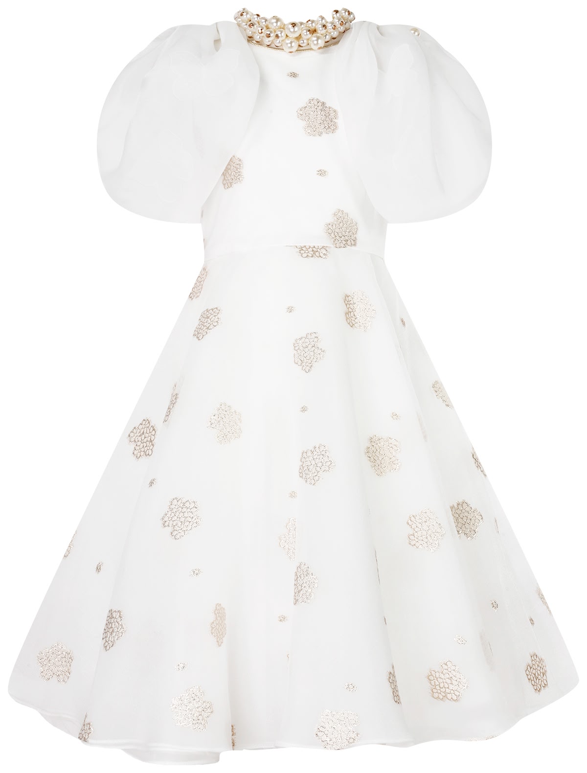 Платье с рукавами-фонариками