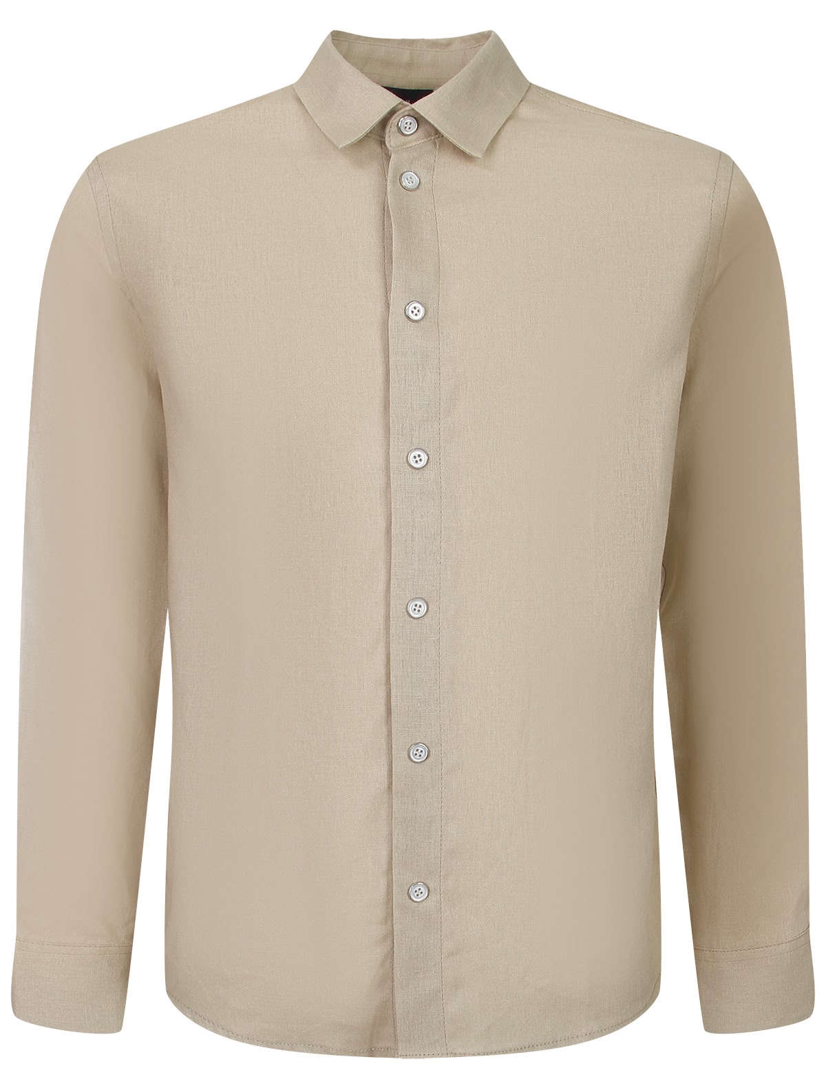 Бежевая рубашка из льна и вискозы
