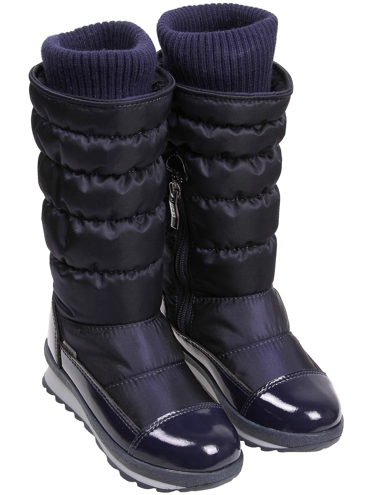 Сапоги с трикотажной вставкой