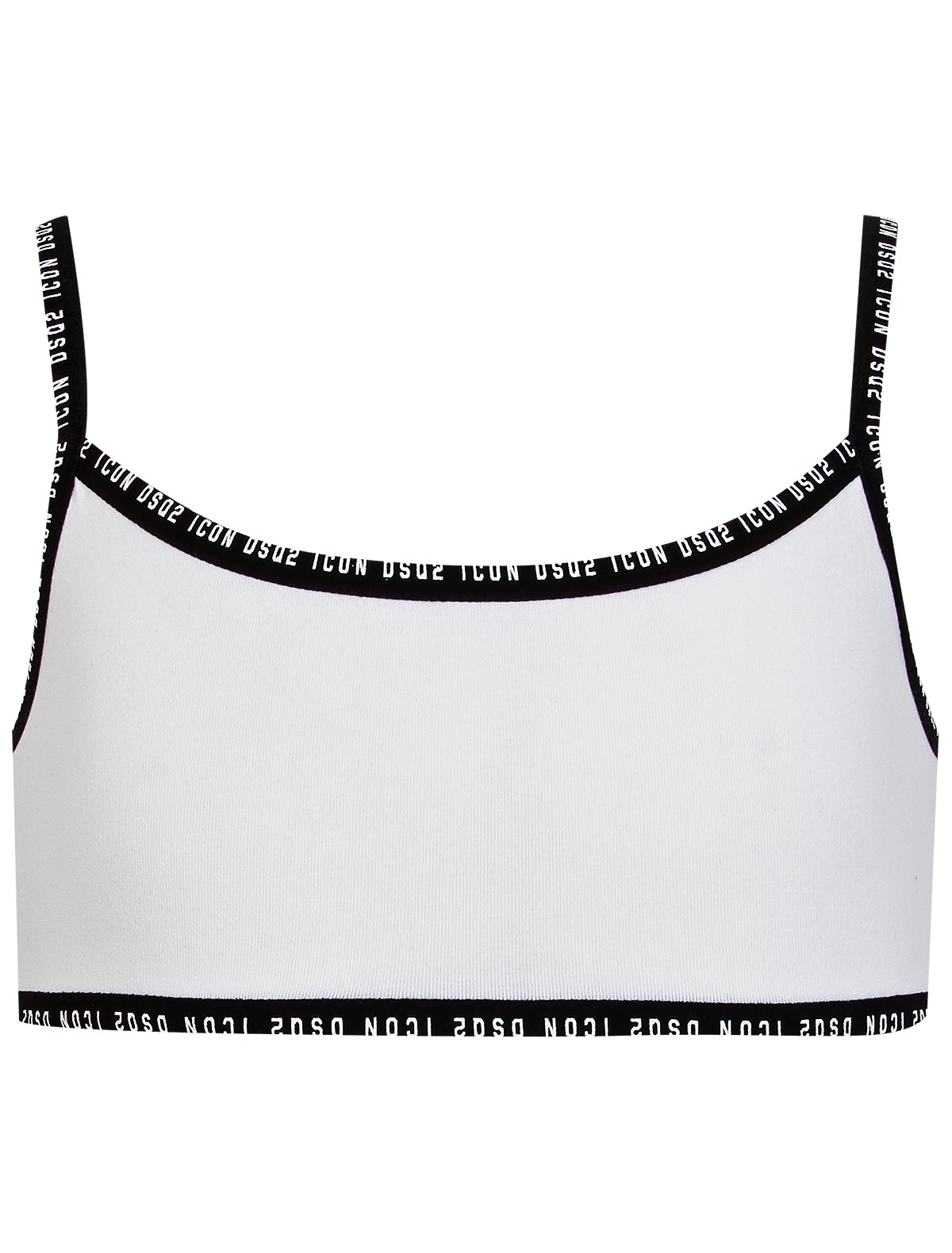 Белый топ с окантовкой