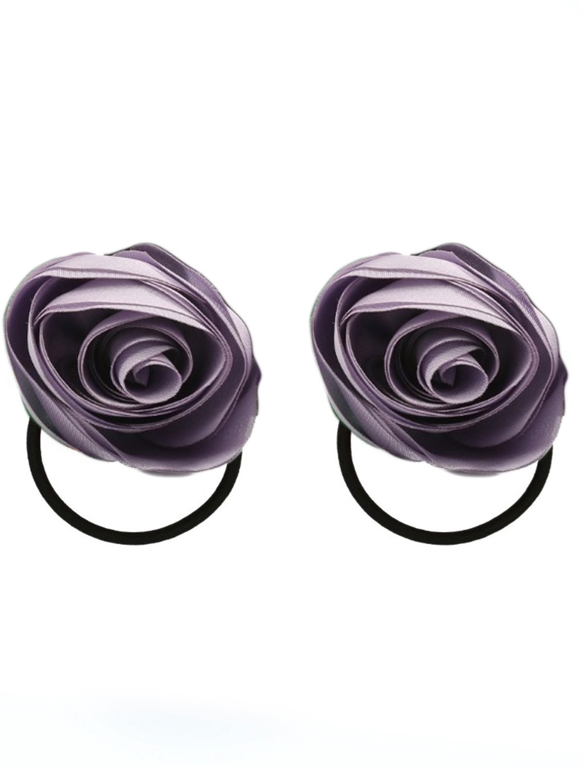 Набор из двух резинок "Сиреневая роза"