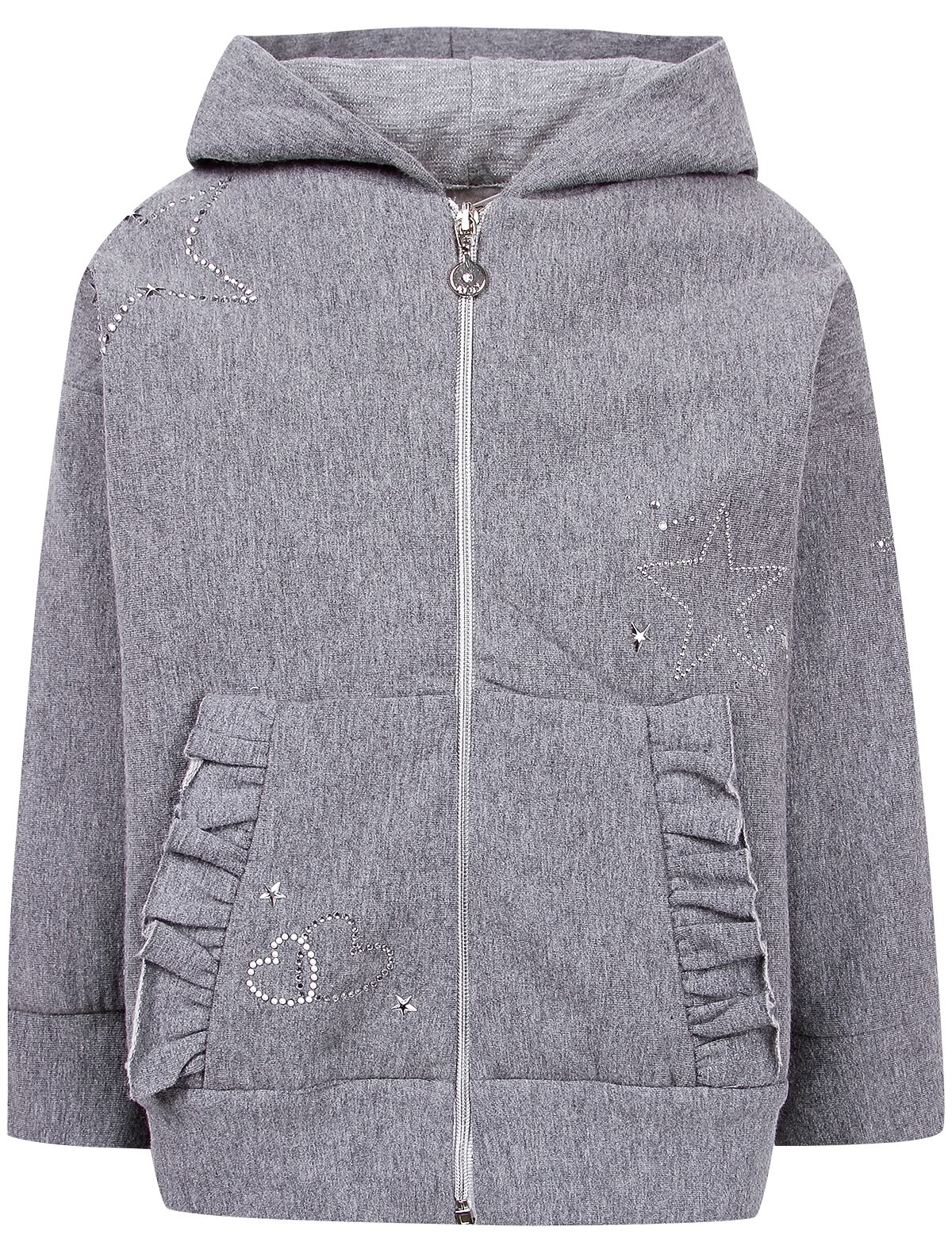 Толстовка с блестящими аппликациями