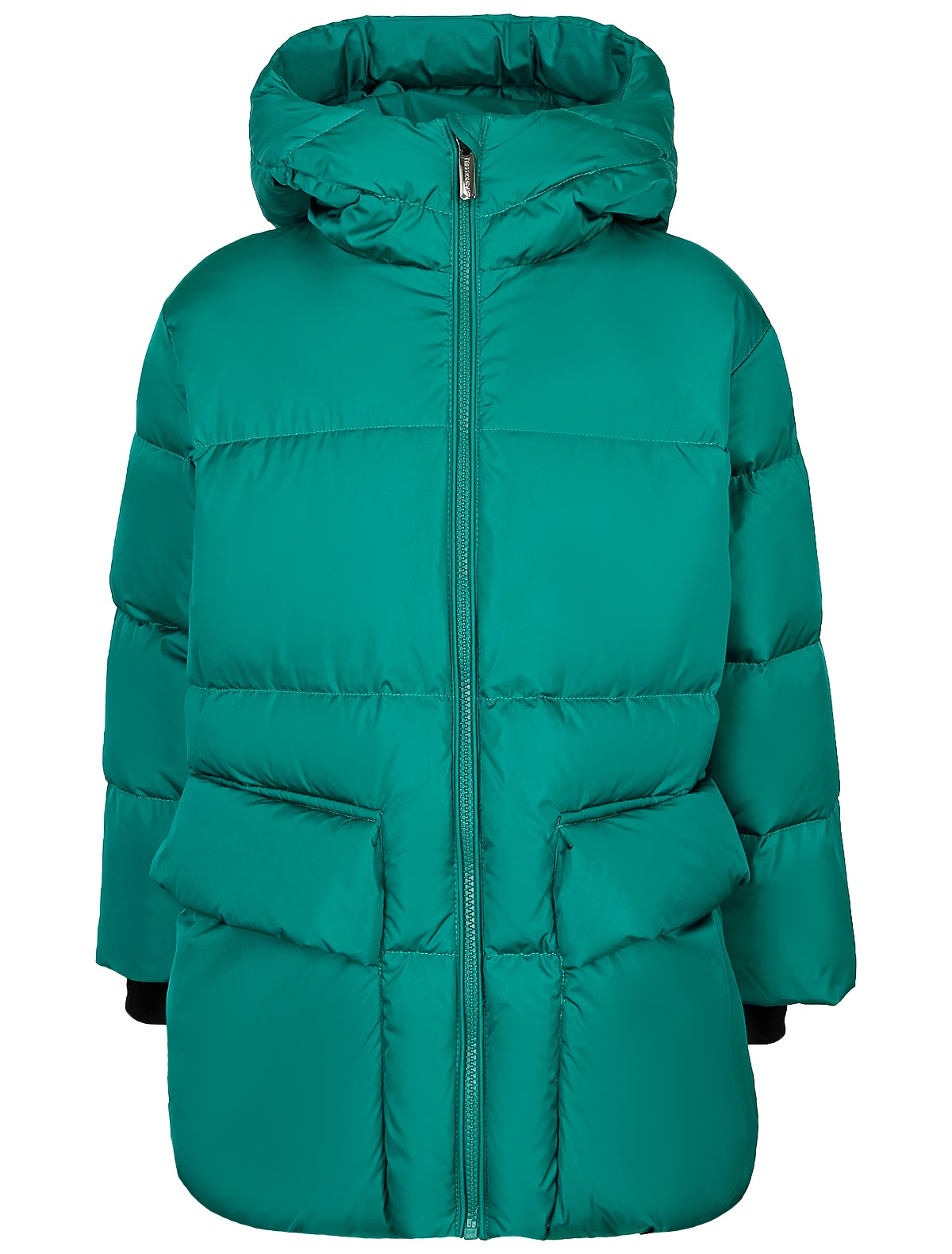 Зелёный пуховик