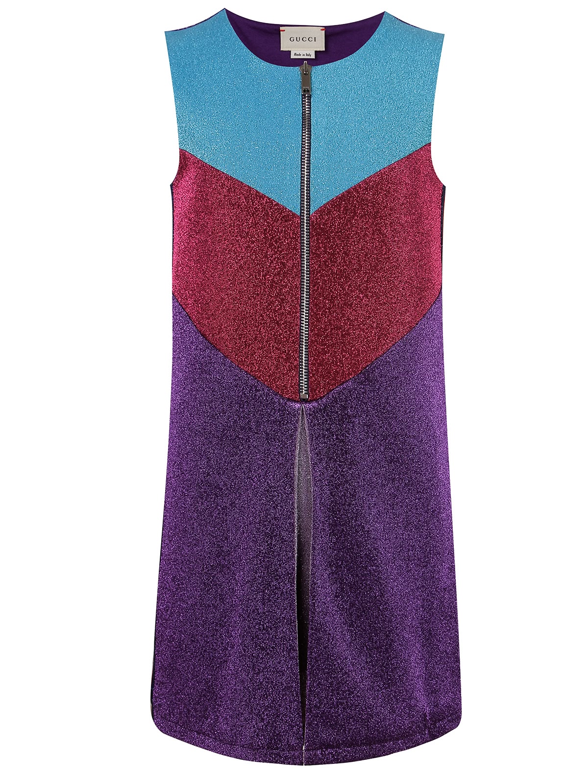 Платье на молнии, с боковыми вставками и креативной надписью из пайеток