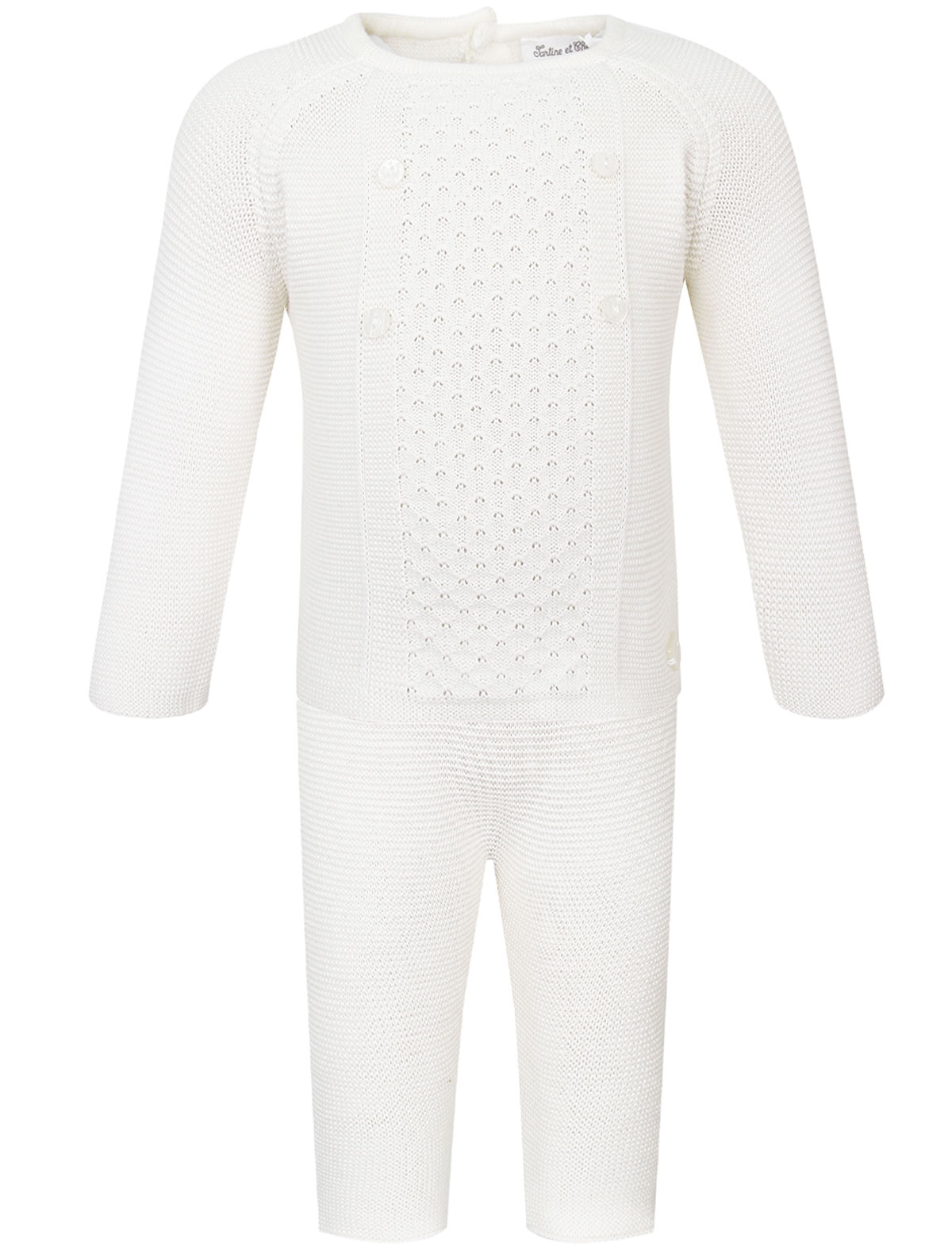 Хлопковый комплект из джемпера и брюк