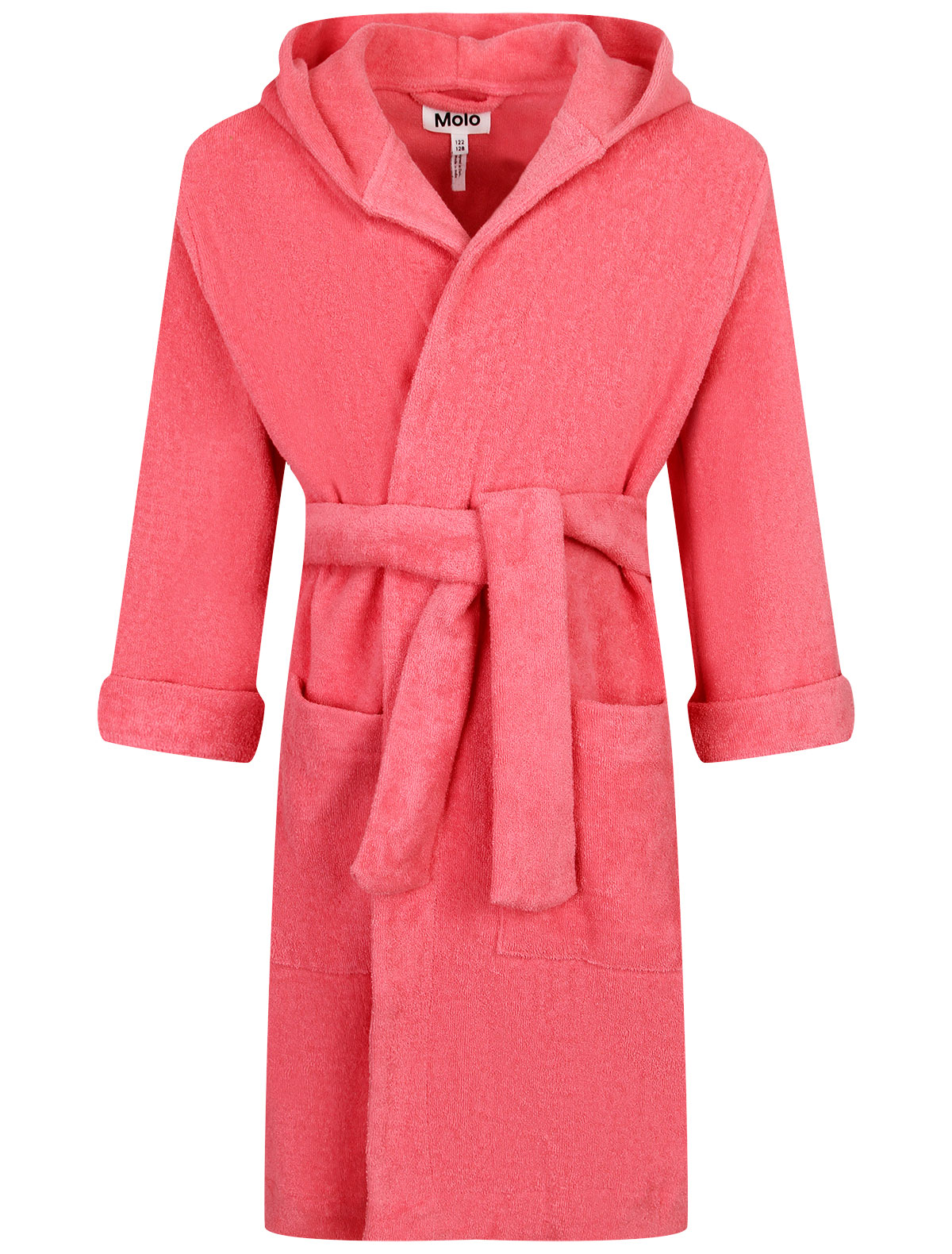 Розовый хлопковый халат