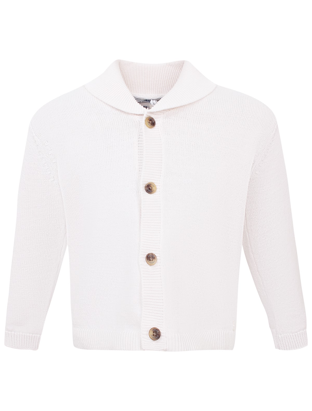 Белый хлопковый кардиган
