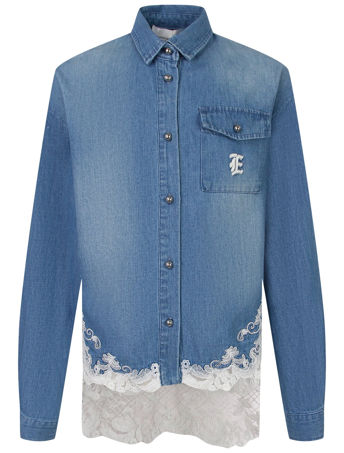 Рубашка Ermanno Scervino 2544328, цвет синий, размер 15 1014509370198 - фото 1