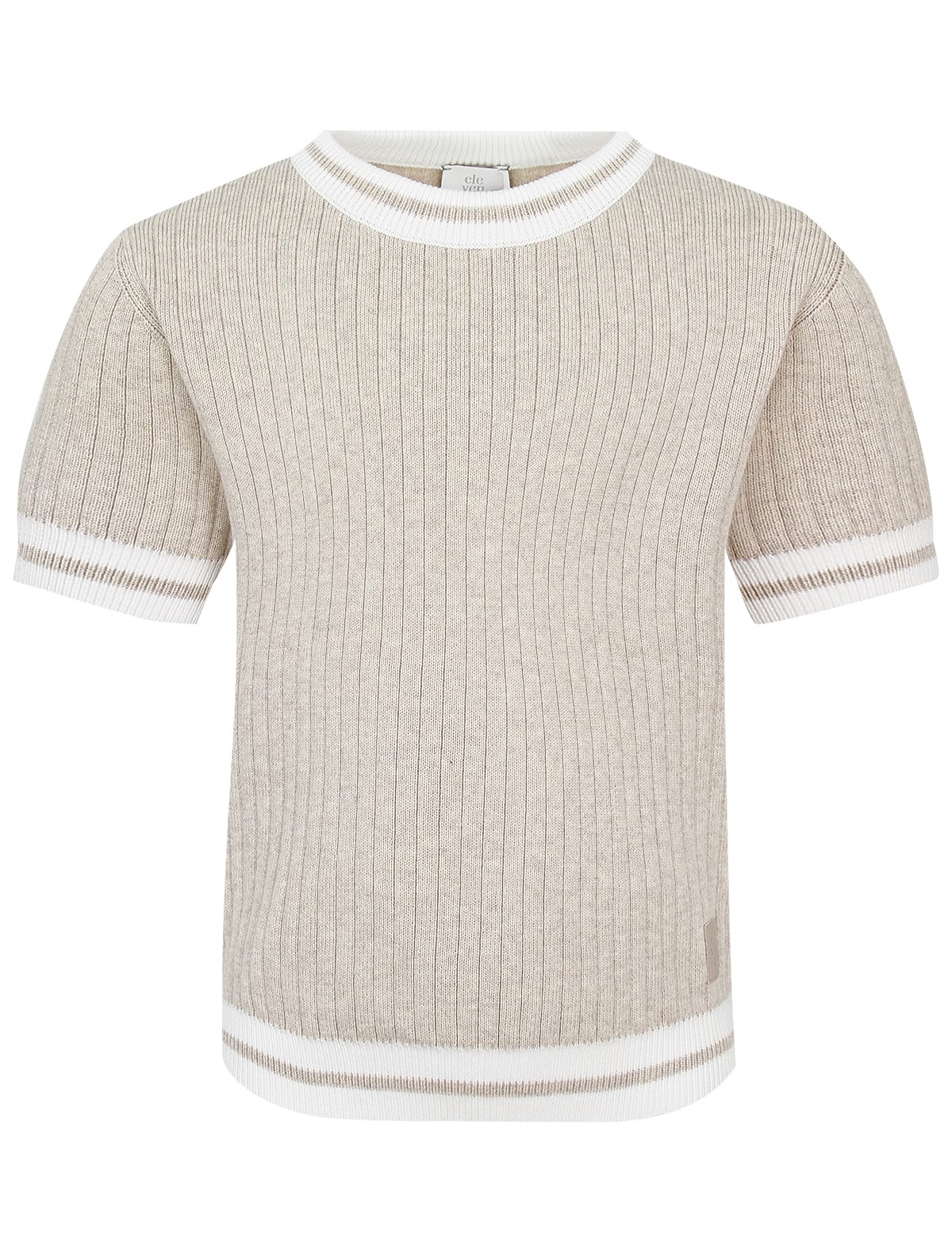 Бежевый джемпер с короткими рукавами