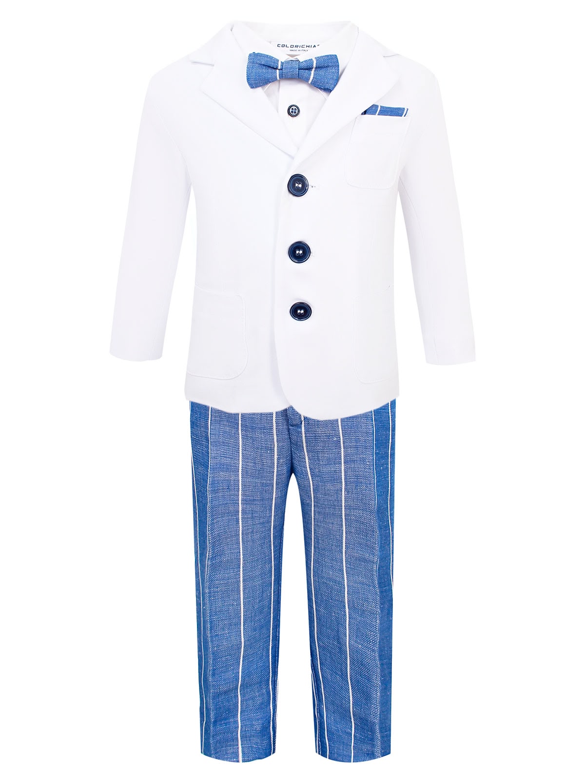 Костюм из 4 изд. бело-голубой