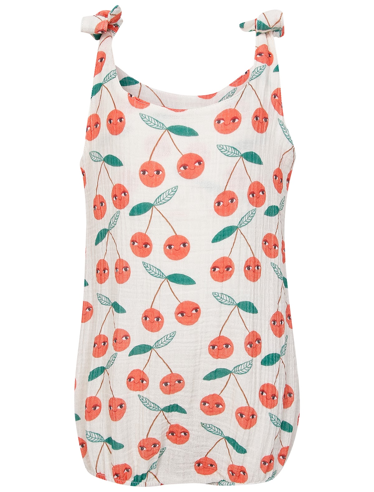 Ромпер на завязках с принтом вишня