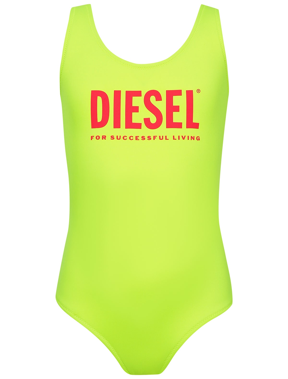 Неоновый слитный купальник