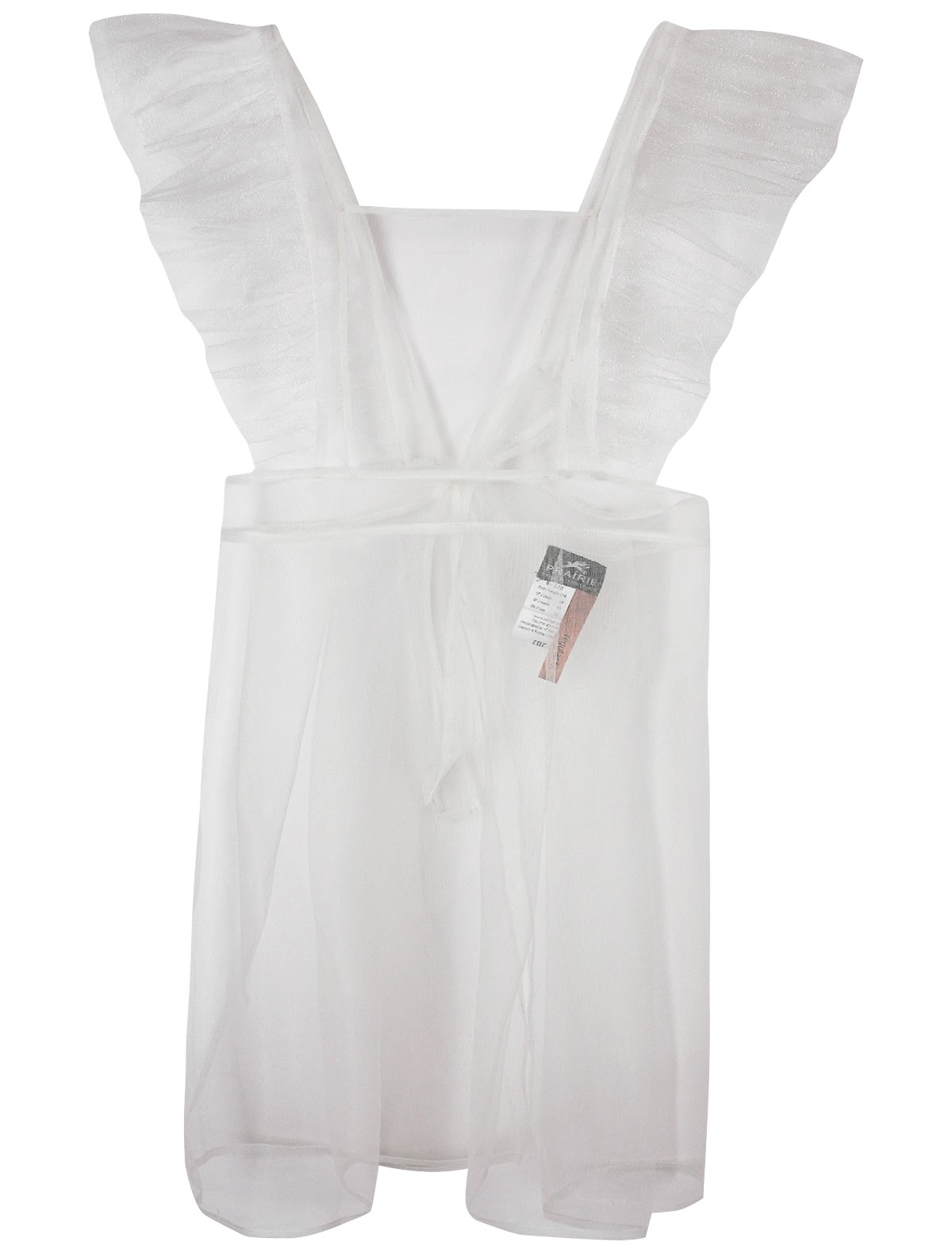 белый школьный фартук с оборками