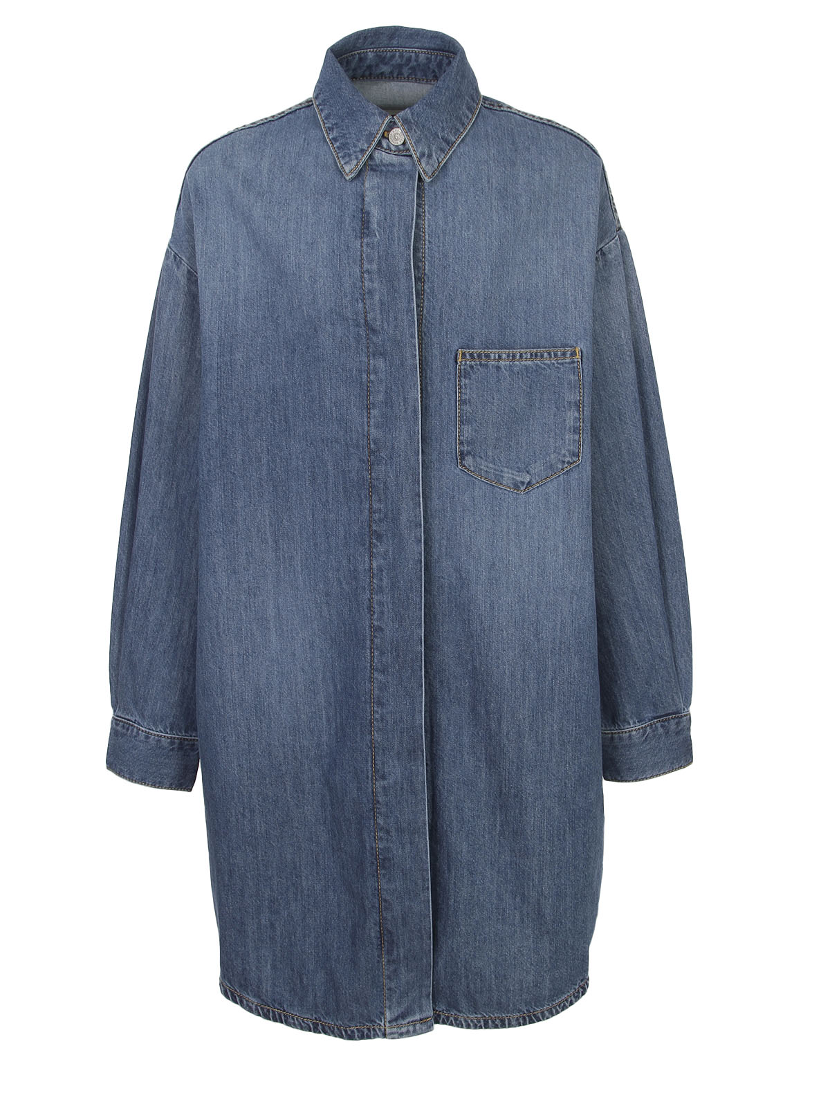 Платье-рубашка из денима