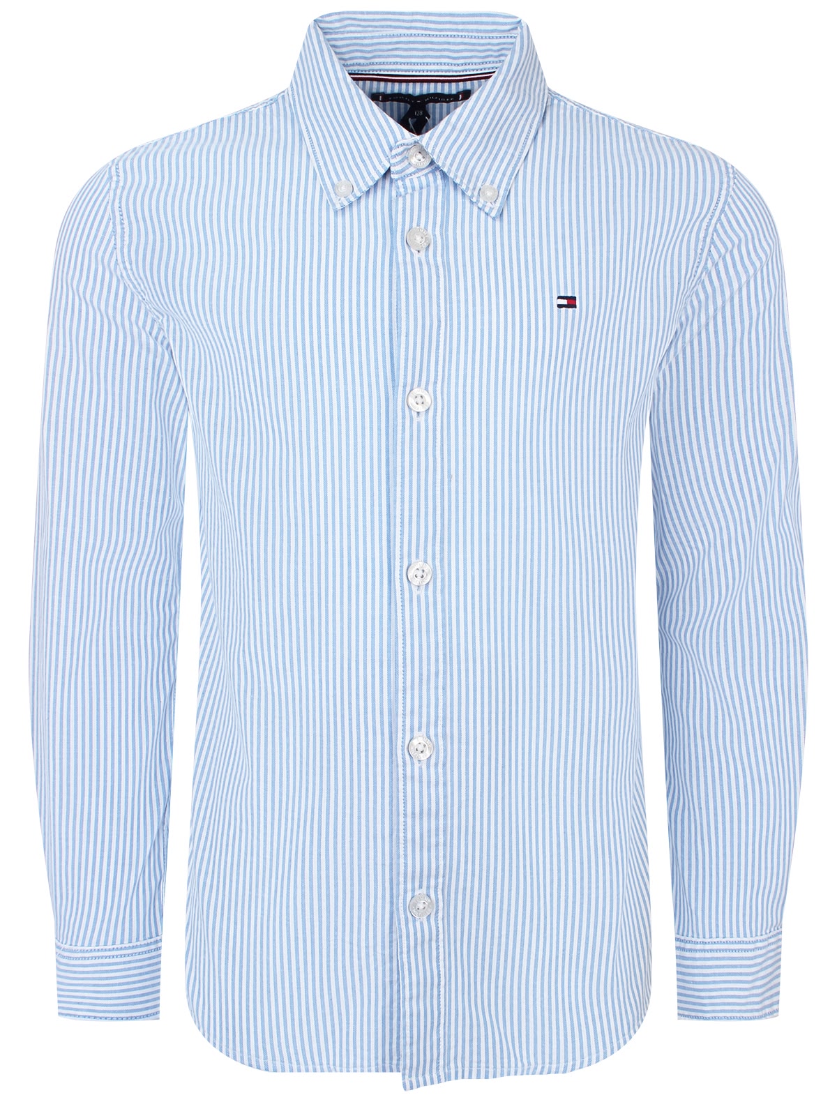 Рубашка в голубую полоску