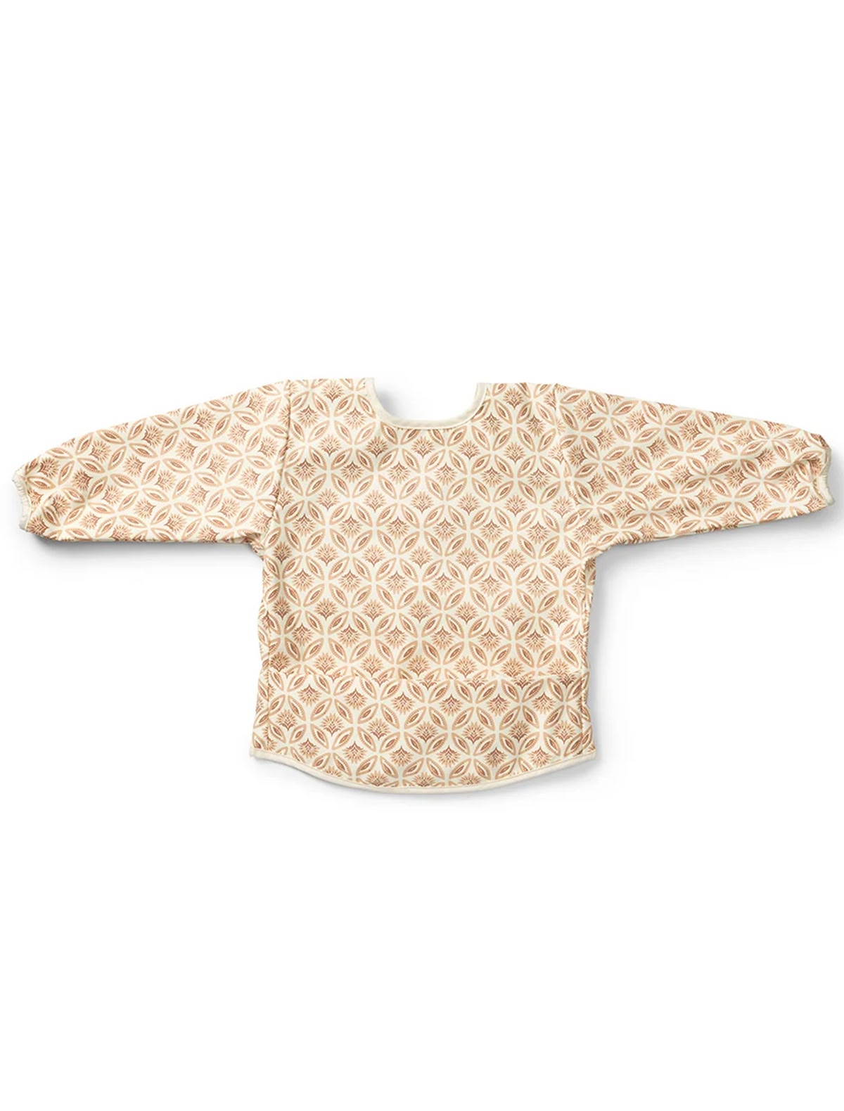 Бежевый слюнявчик с рукавами