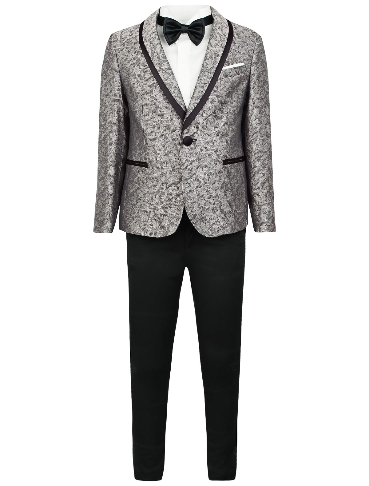 Костюм с жаккардовым пиджаком