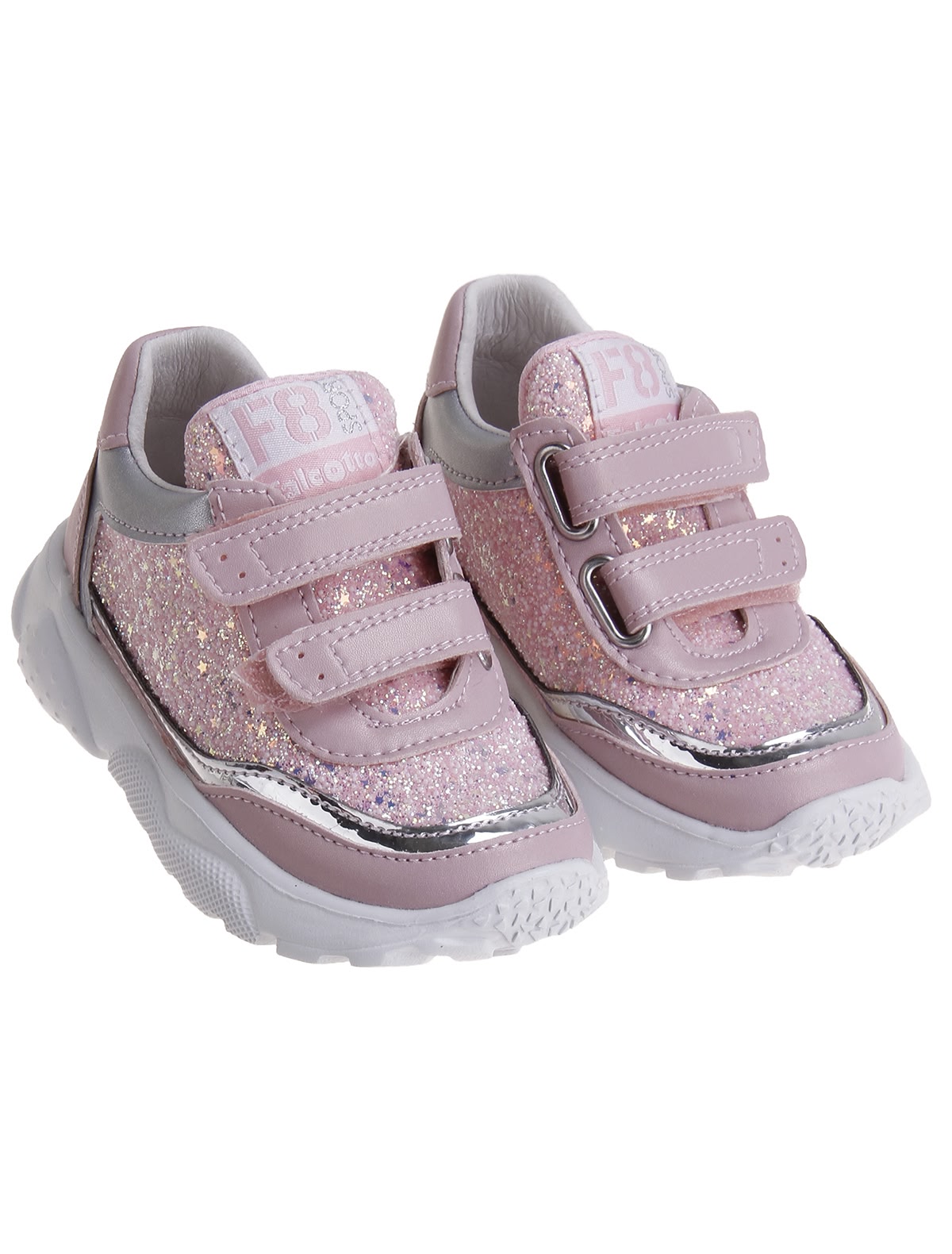 Розовые кроссовки с глиттером