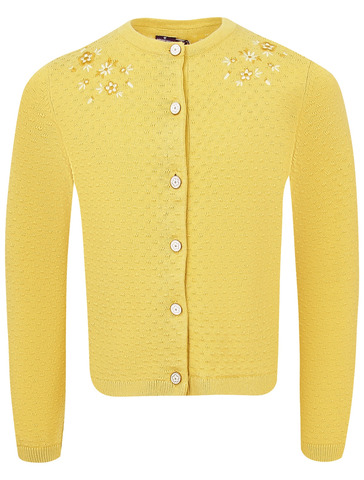 Жёлтый кардиган из хлопка