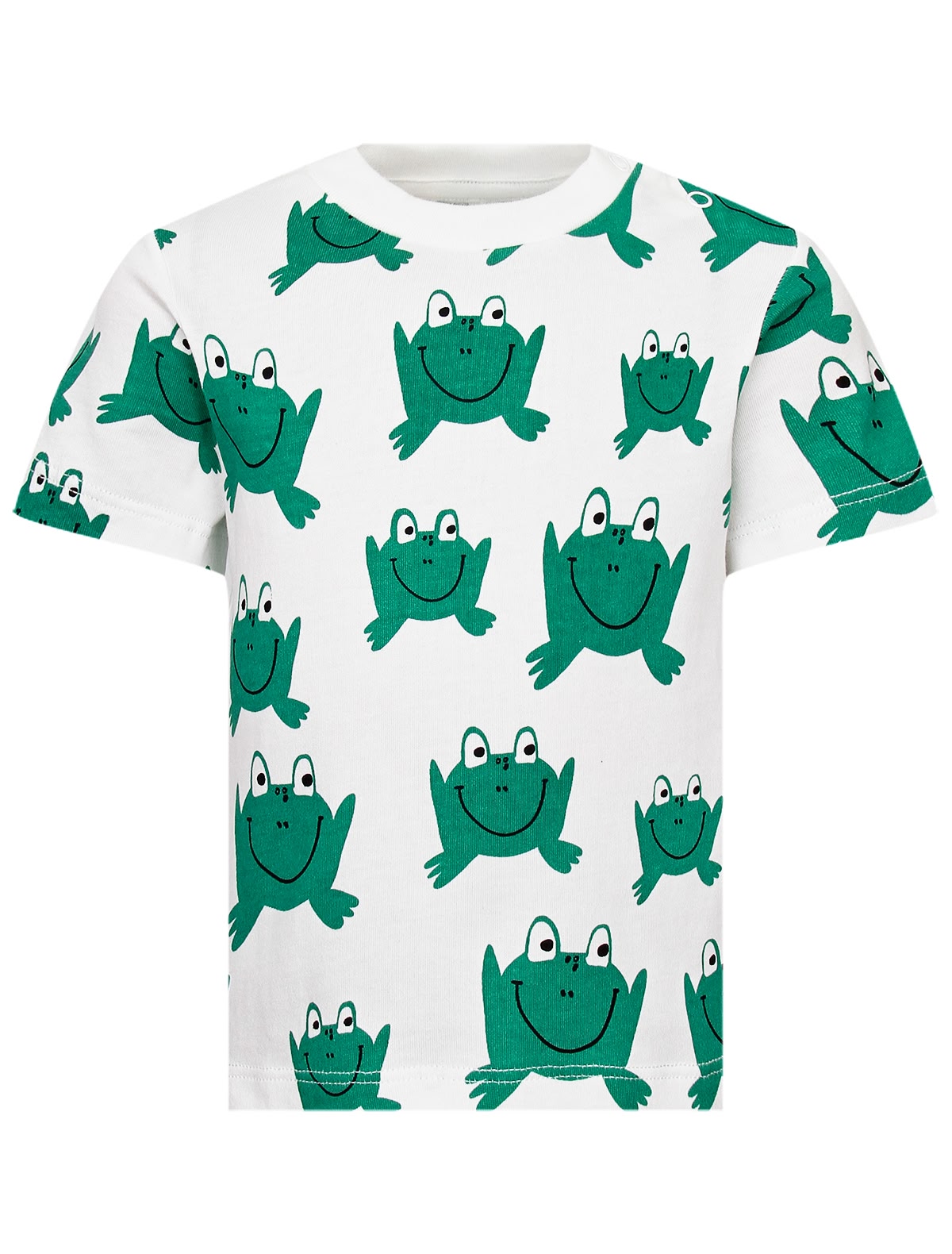 Белая футболка с лягушками