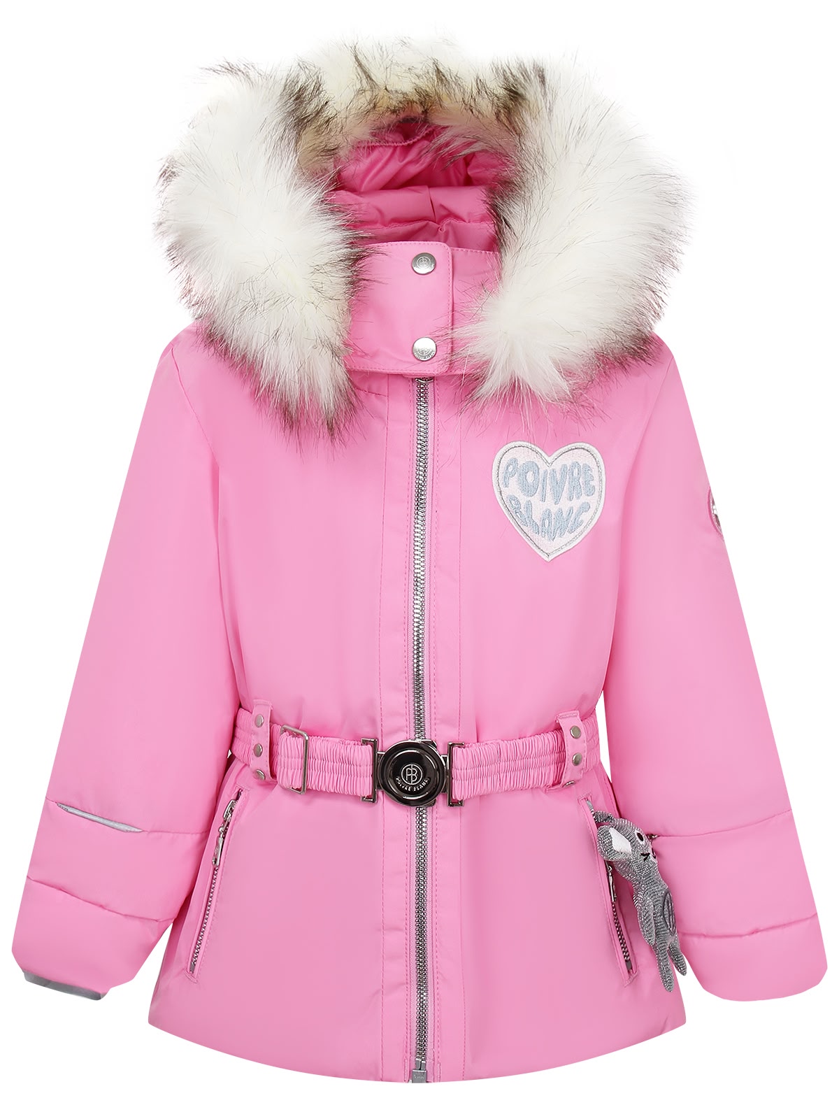 Розовая куртка с поясом