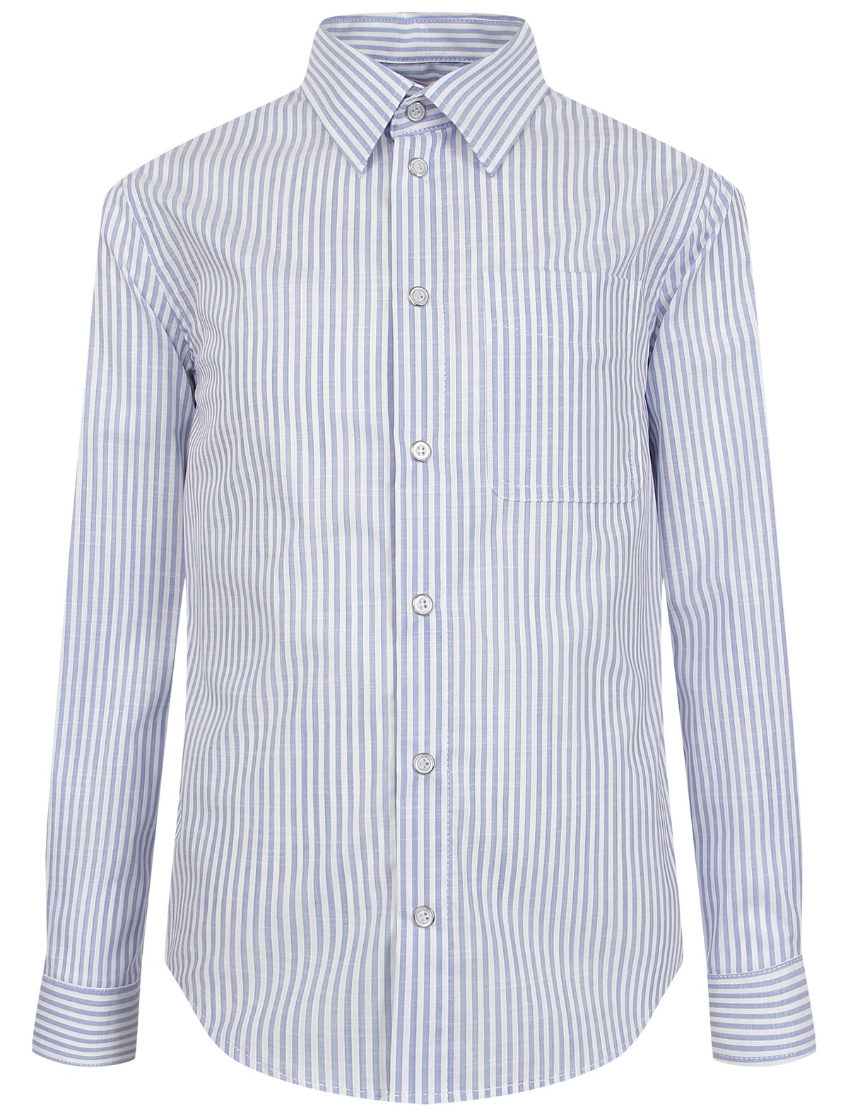Голубая рубашка в полоску