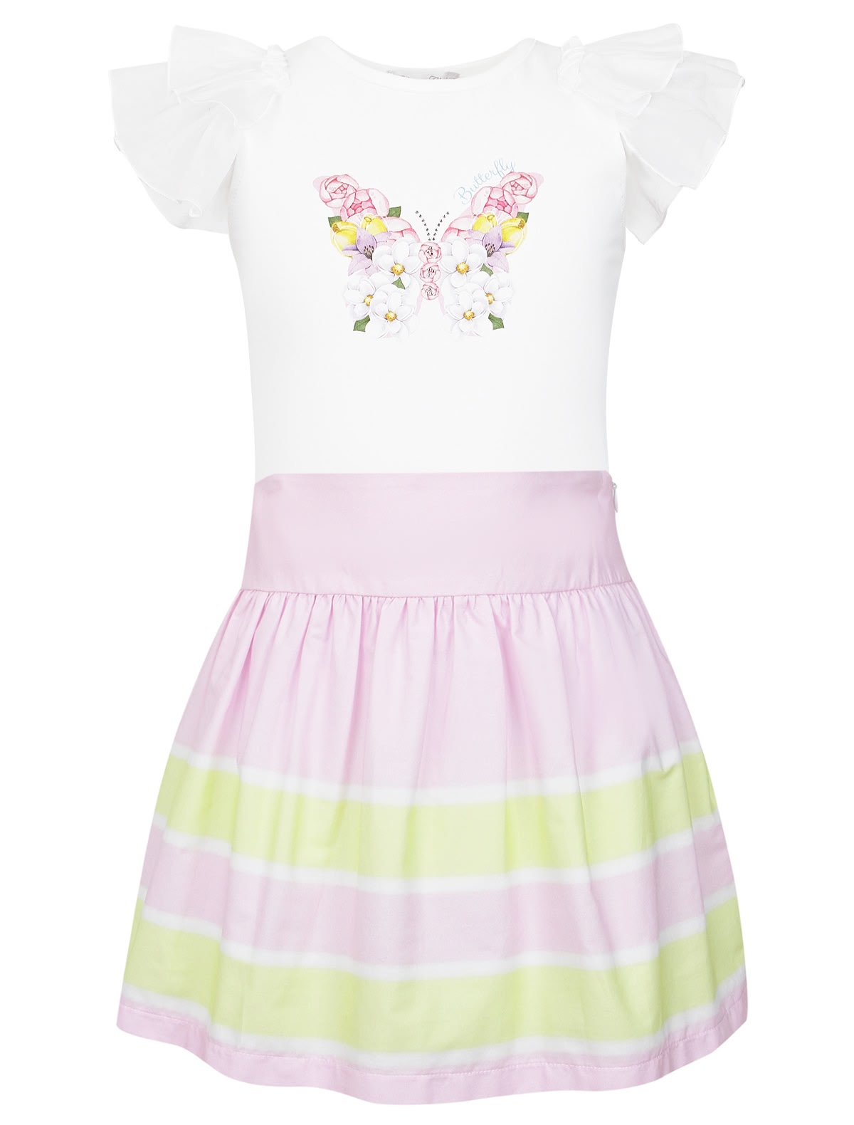 Комплект из юбки и топа с бабочкой