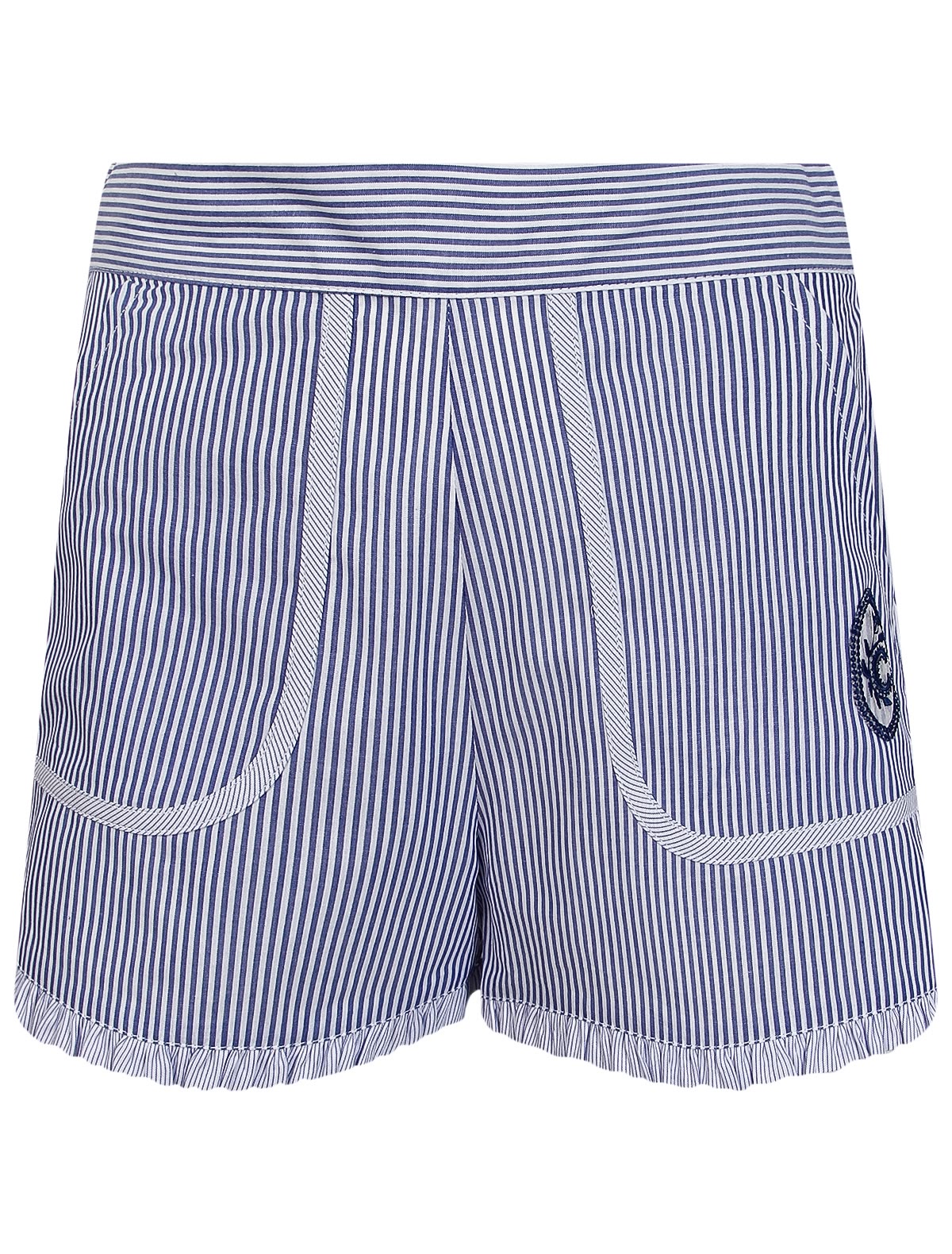 Полосатые шорты с необработанными краями