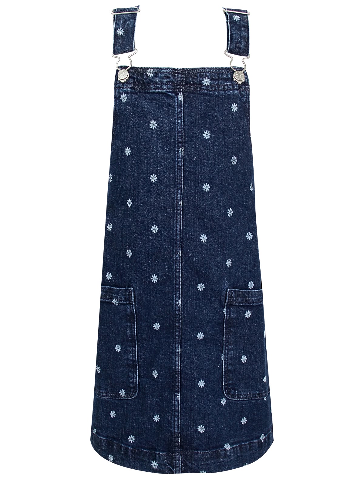 Джинсовый сарафан с цветочной вышивкой