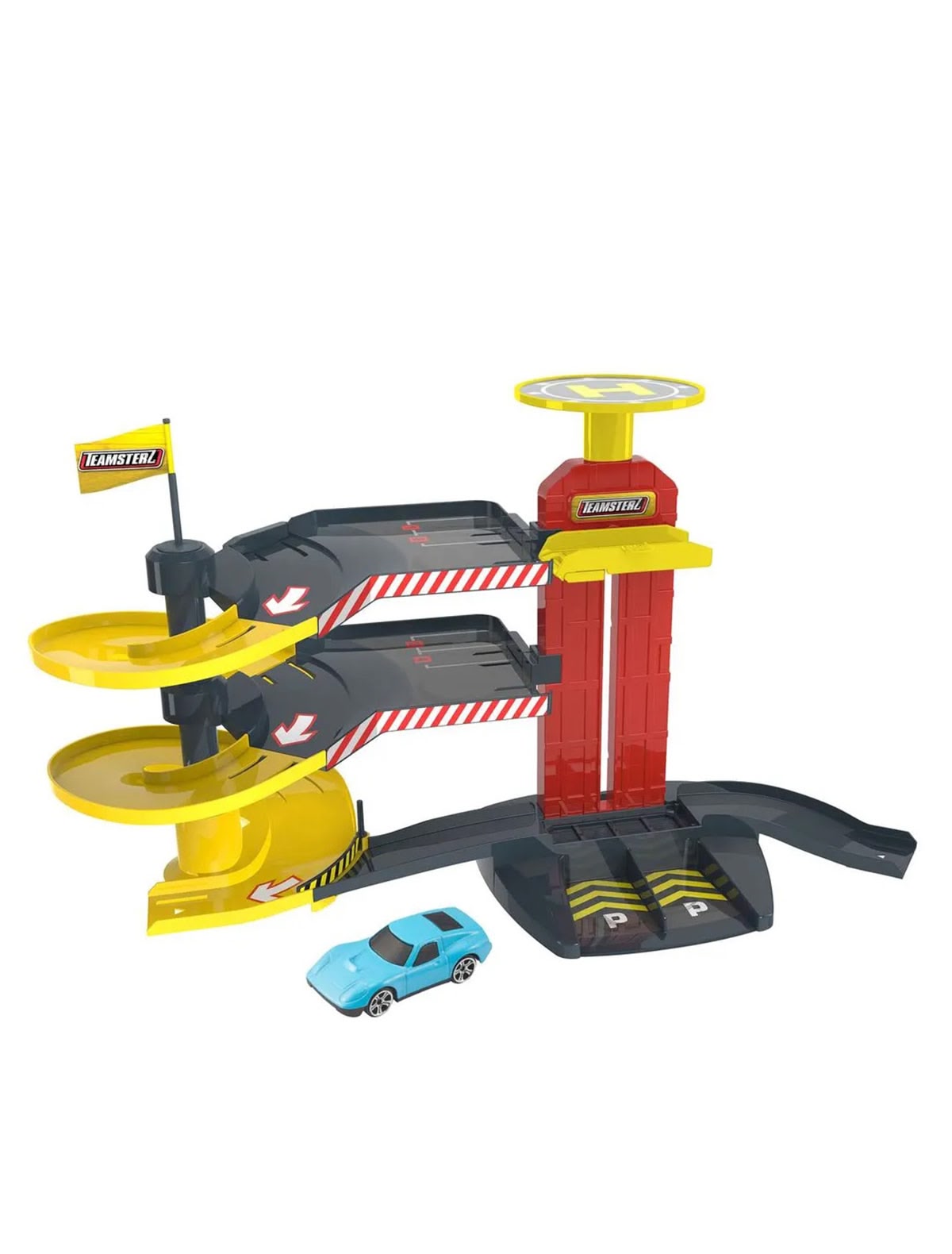 Гараж с двумя машинками и вертолётом