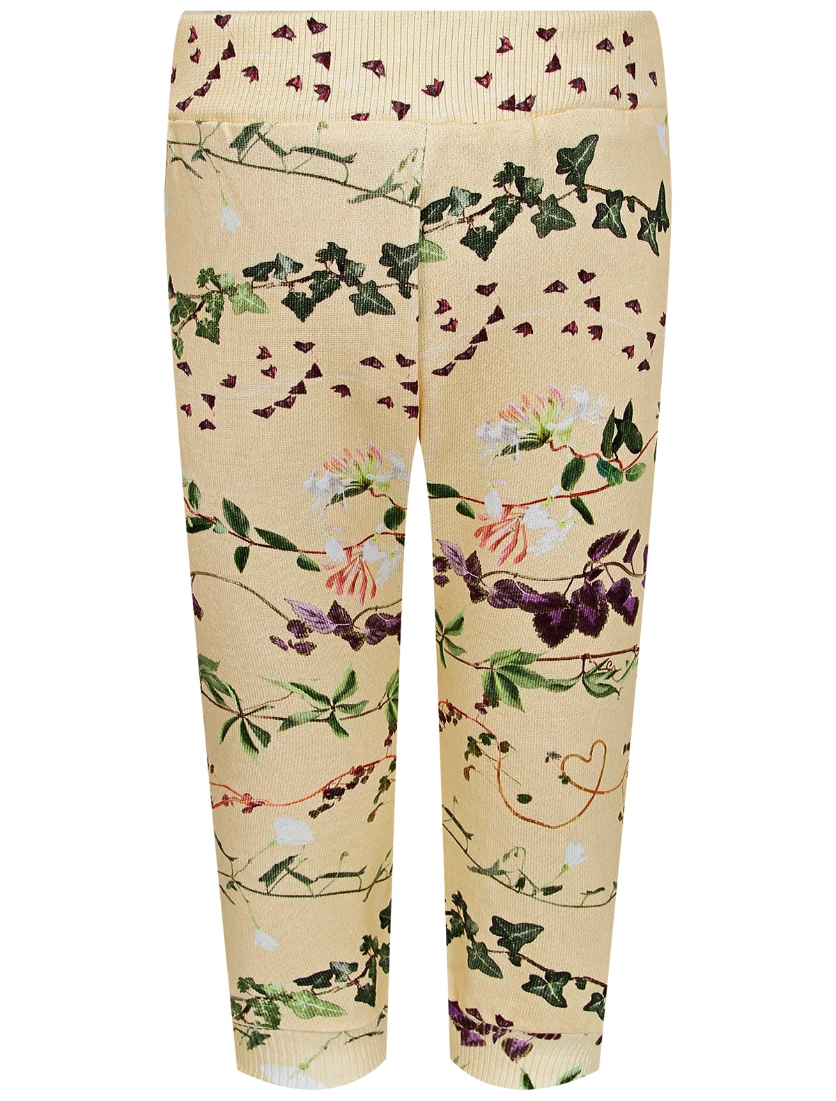 спортивные брюки с растительным принтом