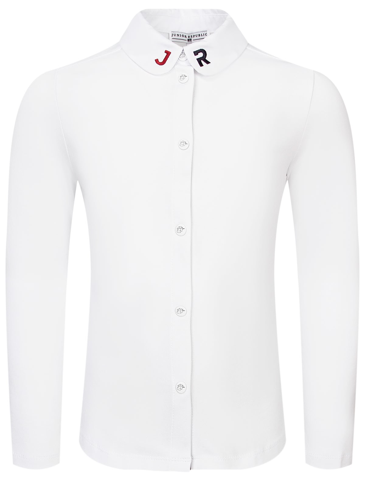 Блуза с логотипом на воротнике