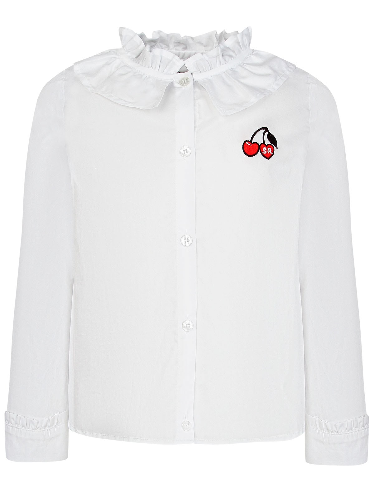 Белая блуза с вишенками