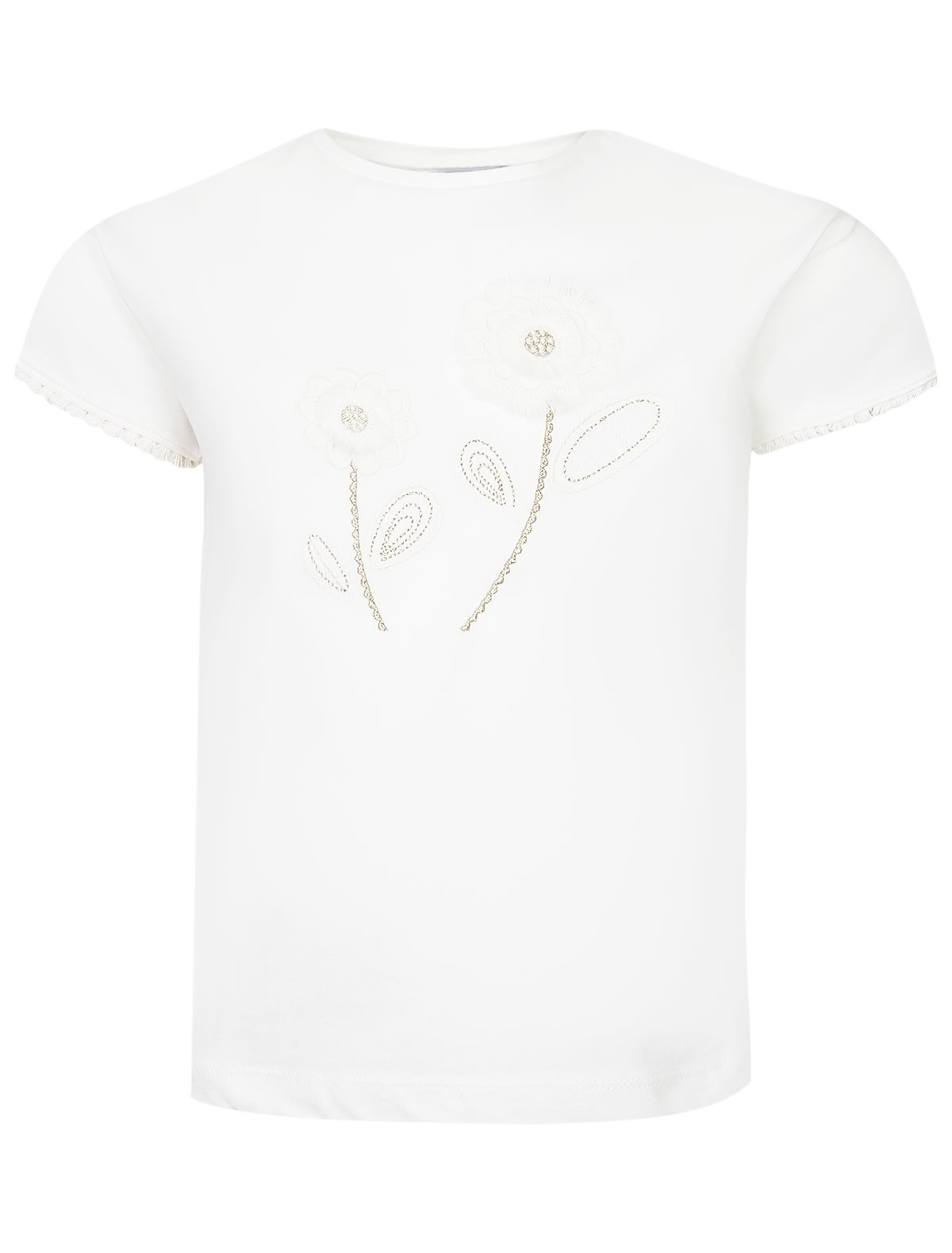 Белая футболка с цветами